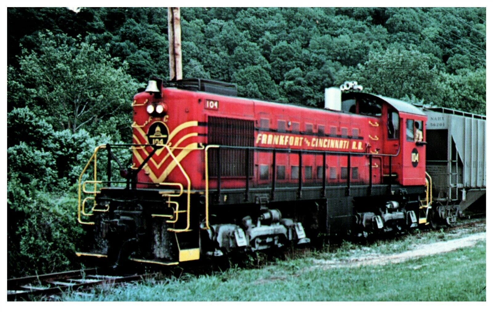 Railroad Frankfort & Cincinnati #104 Alco S-2 to Distillery at Stagg Kentucky 