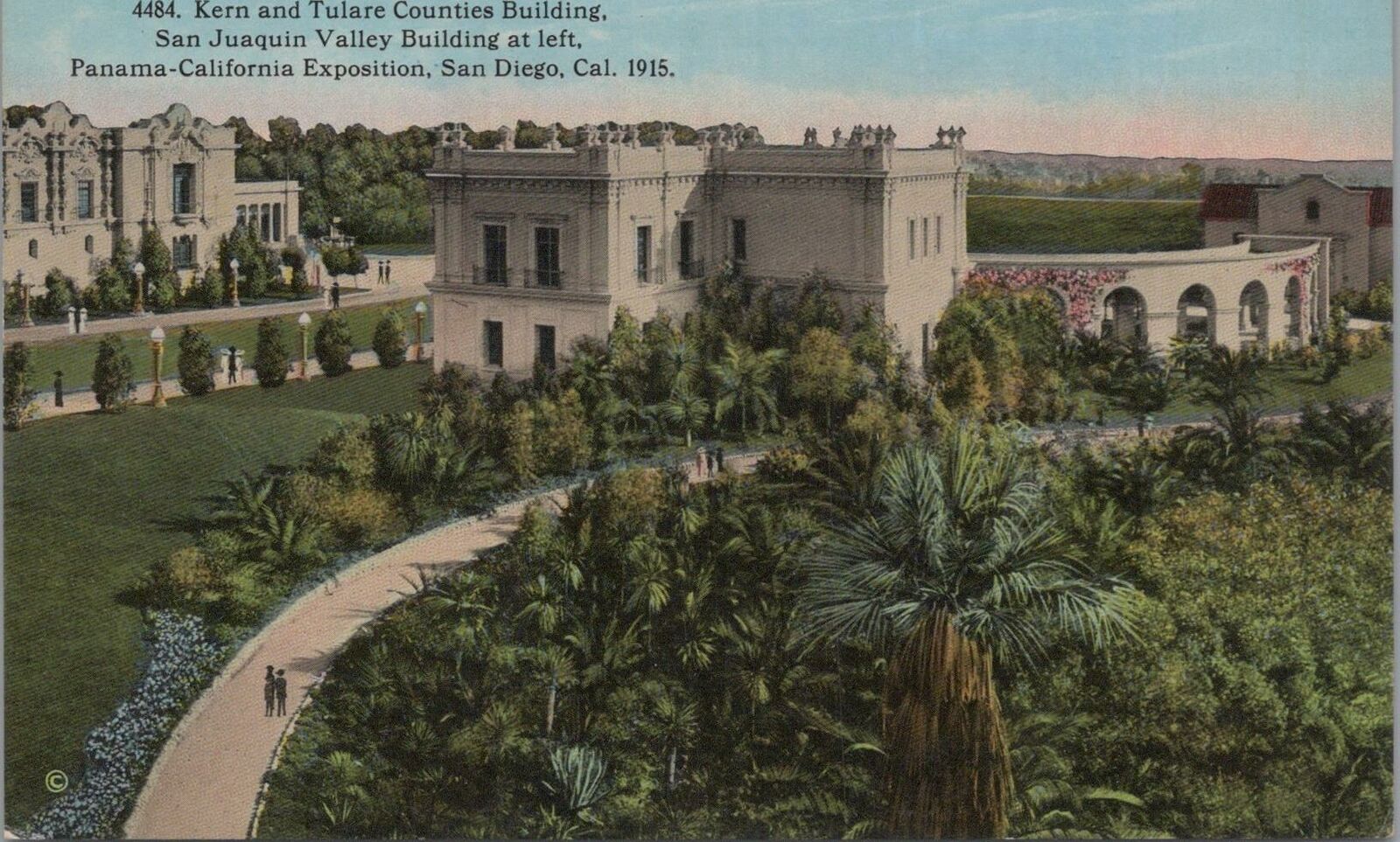 Postcard Kern and Tulare Counties Bldg Panama California Expo San Diego CA 1915