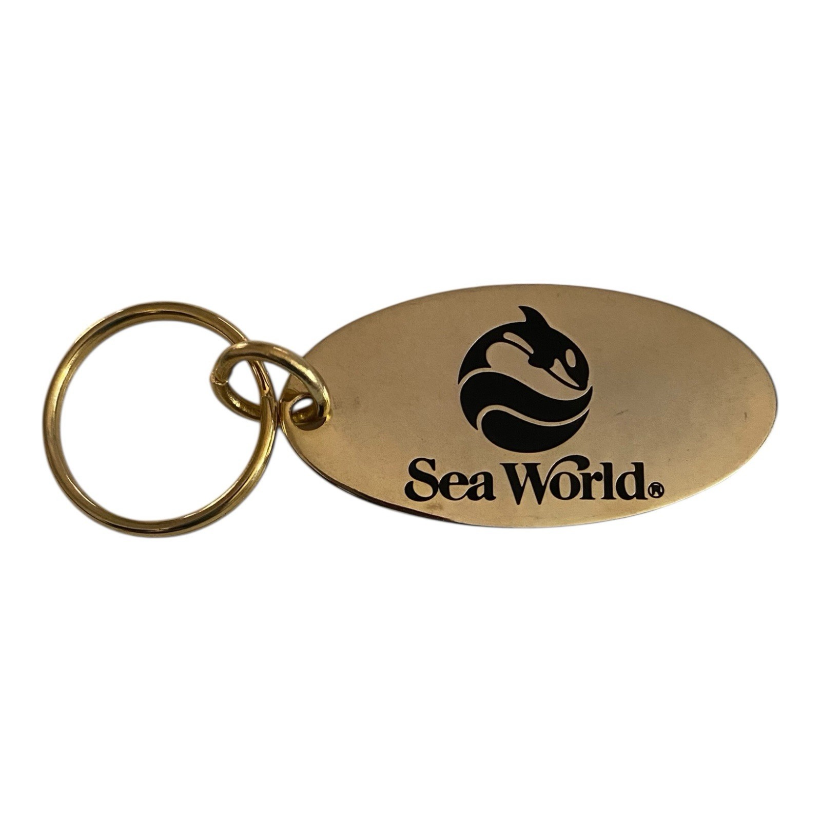 1985 Sea World Shamu Souvenir Keychain Keyring Seaworld Theme Park Vintage