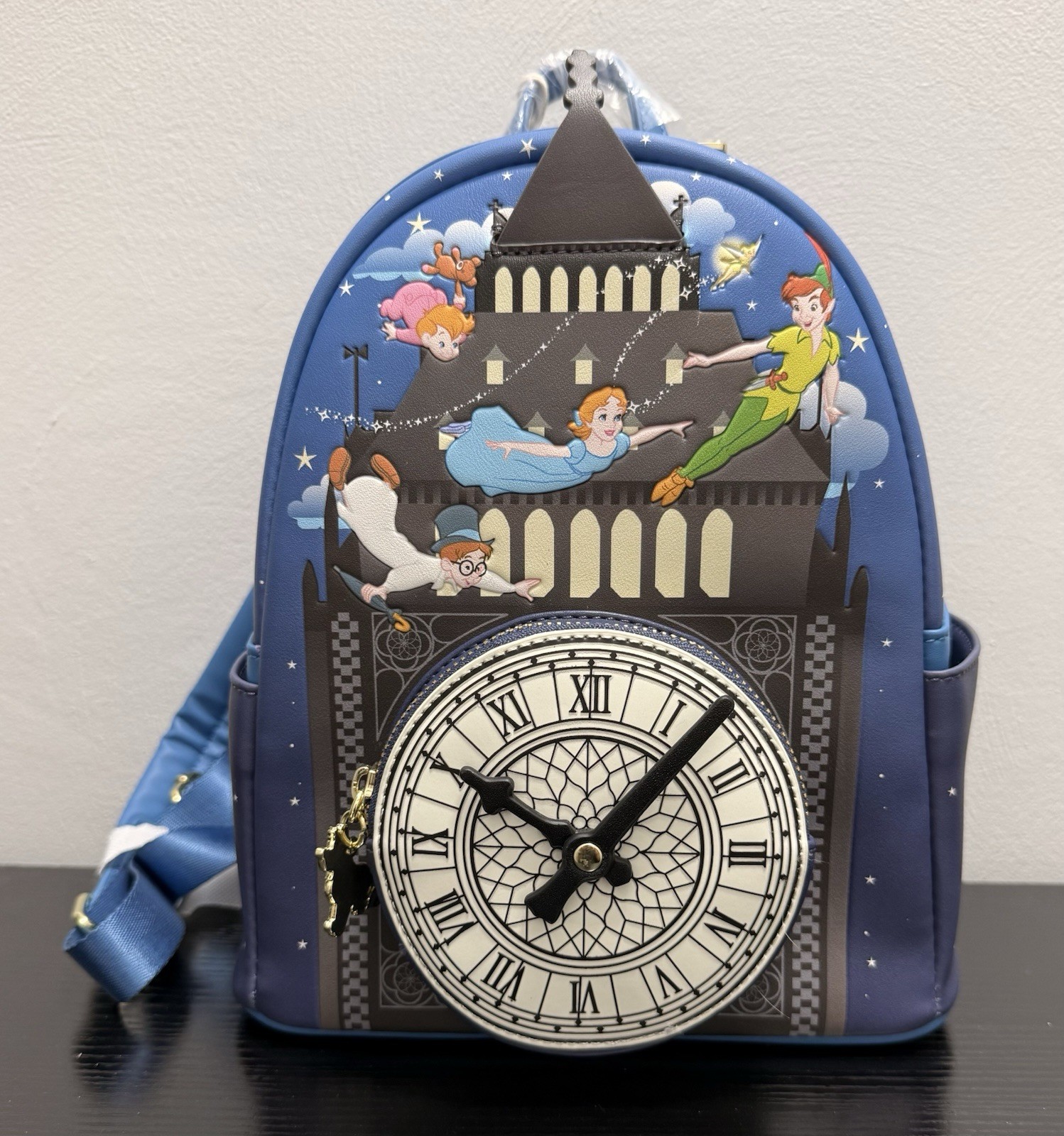 Loungefly Disney Peter Pan Glow In The Dark Clock Mini Backpack ~ NWT
