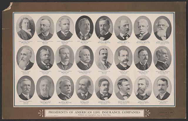 1899 New York Presidents of American Life Insurance Companies Portraits