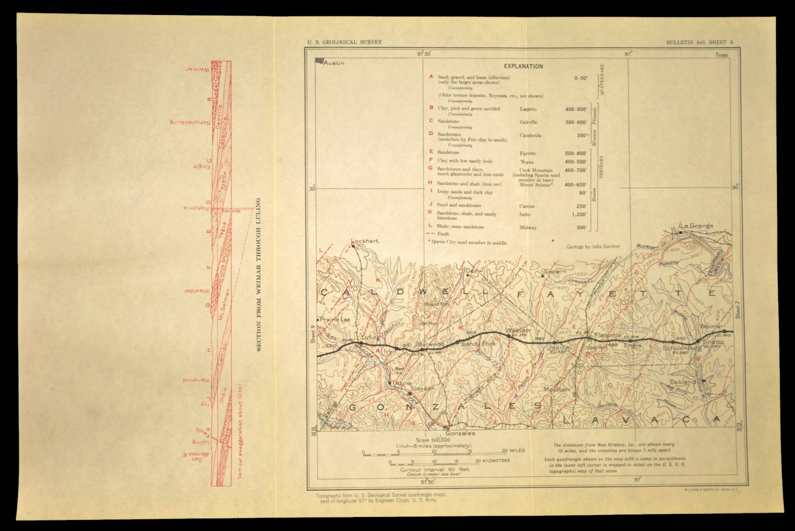 Vintage Southern Pacific RR Map Lockhart Texas Gonzales Luling La Grange Weimar Vintage Southern Pacific RR Map Lockhart Texas Gonzales Luling La Grange Weimar