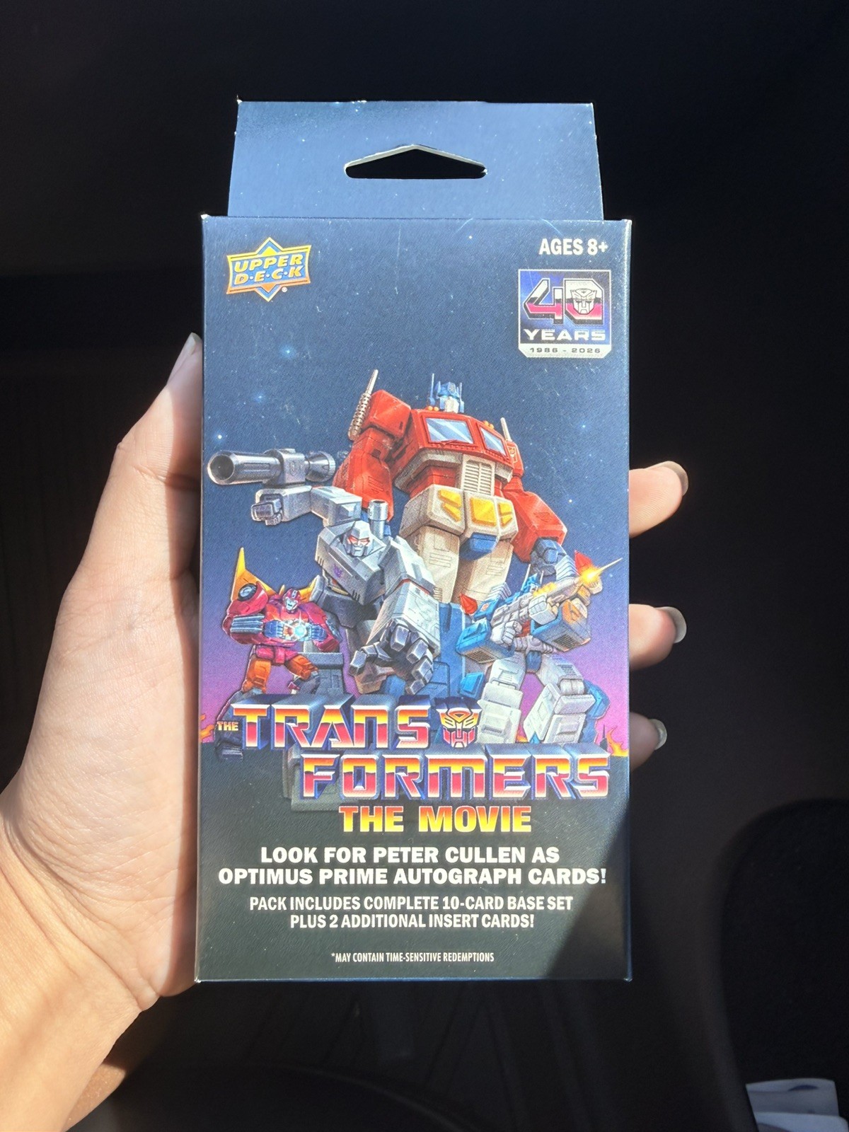 2026 Upper Deck Transformers The Movie 40th Anniversary Hanger Box New Sealed