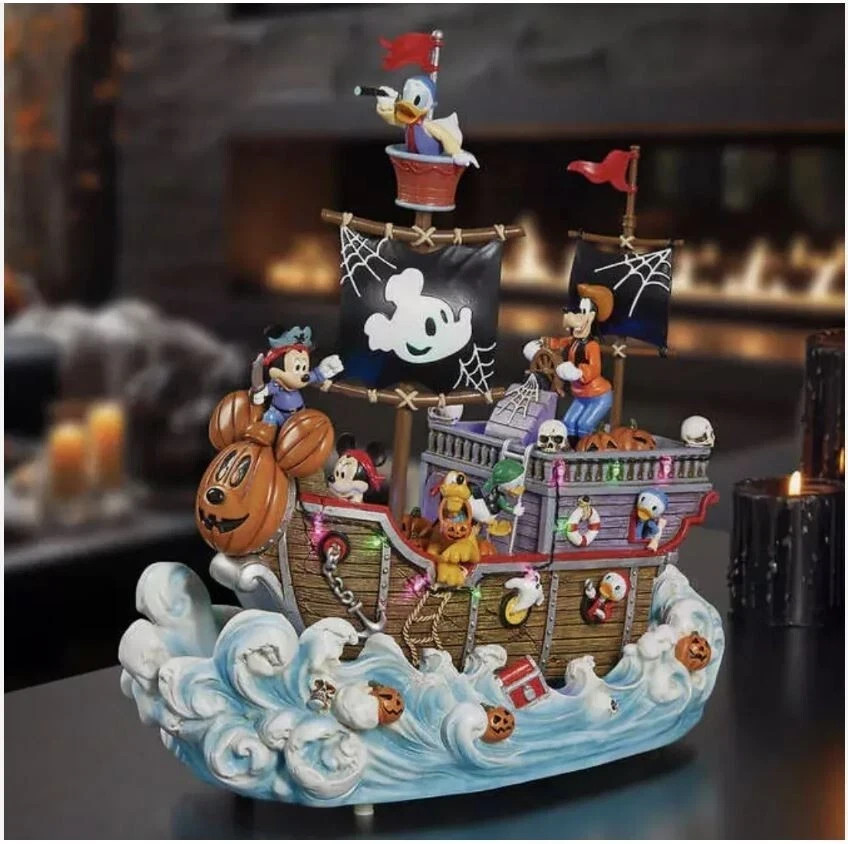 Disney Halloween Animated Pirate Ship with Lights & Music Mickey Mouse Disney Halloween Animated Pirate Ship with Lights & Music Mickey Mouse