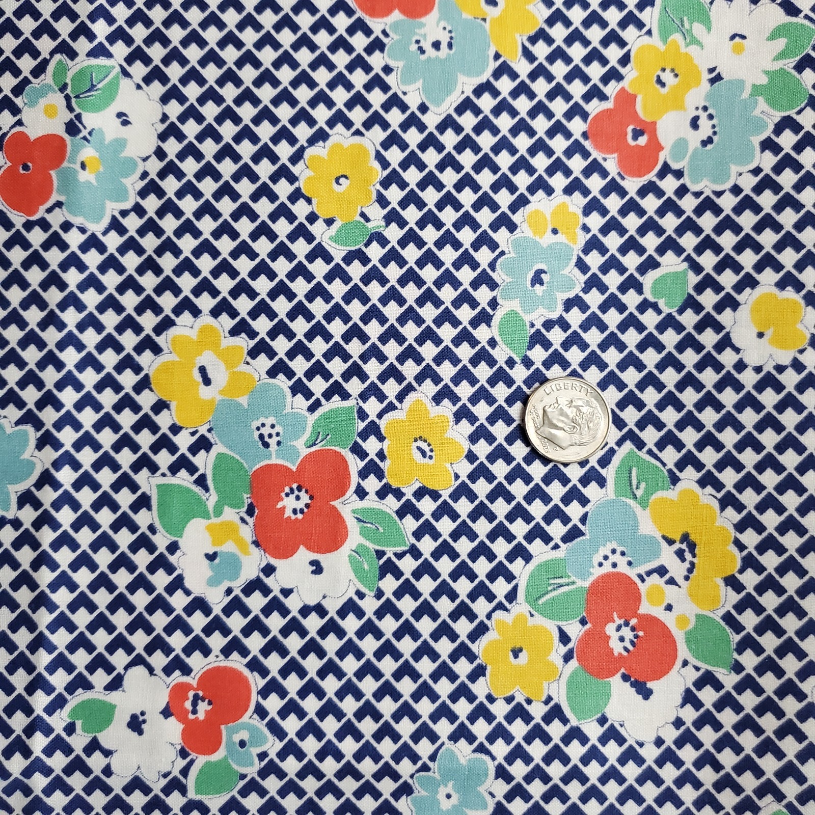 1 Yard Vintage 1930s - 1940s Fabric 36\