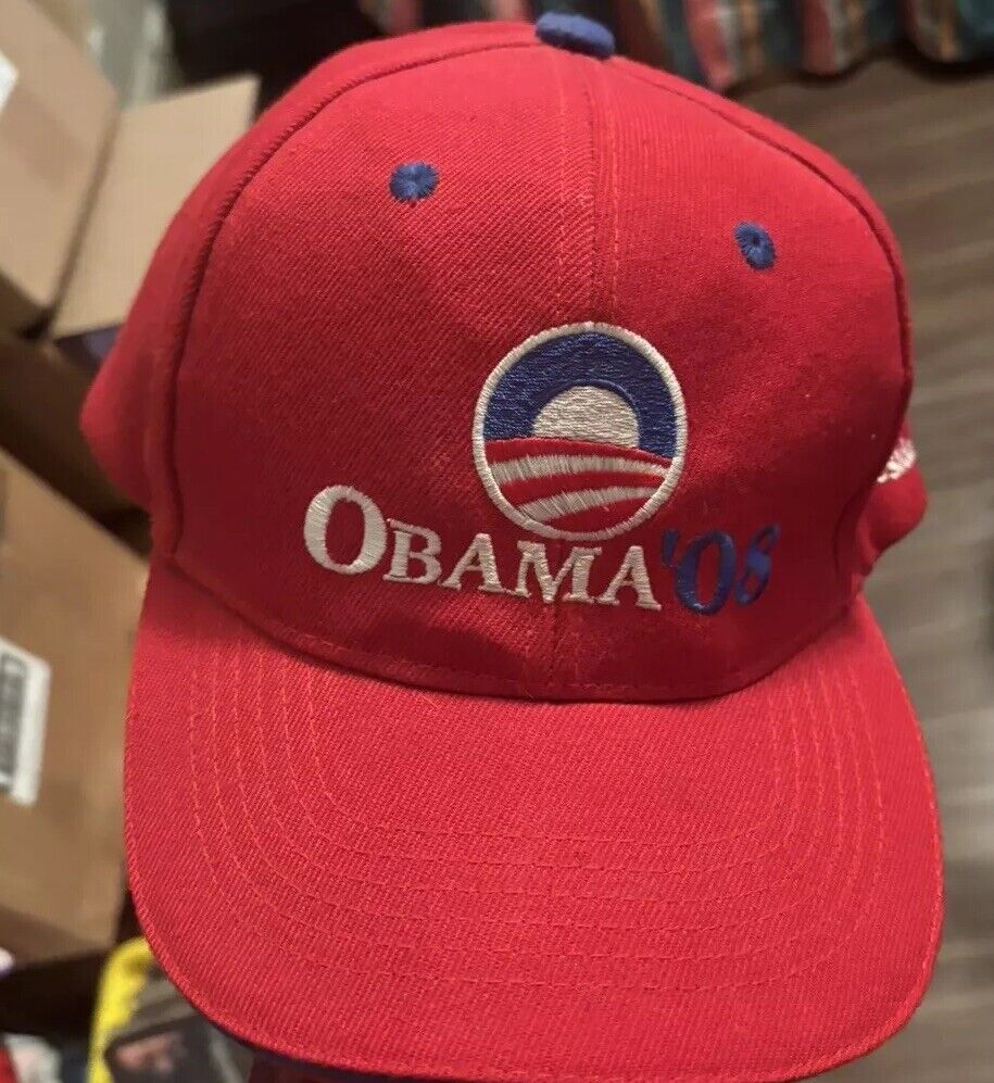 Obama 08 Red Hat For President  Presidential Run Campaign 2008
