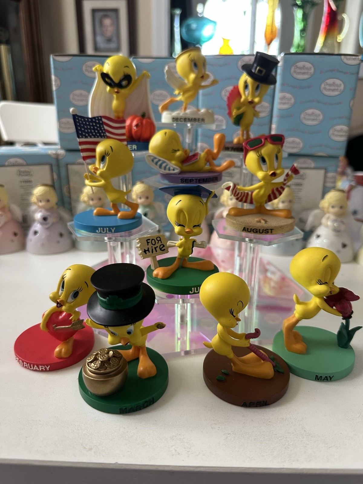 2000 Danbury Mint TWEETY BIRD Month Series Sylvester,  GOEBEL Set Of 11