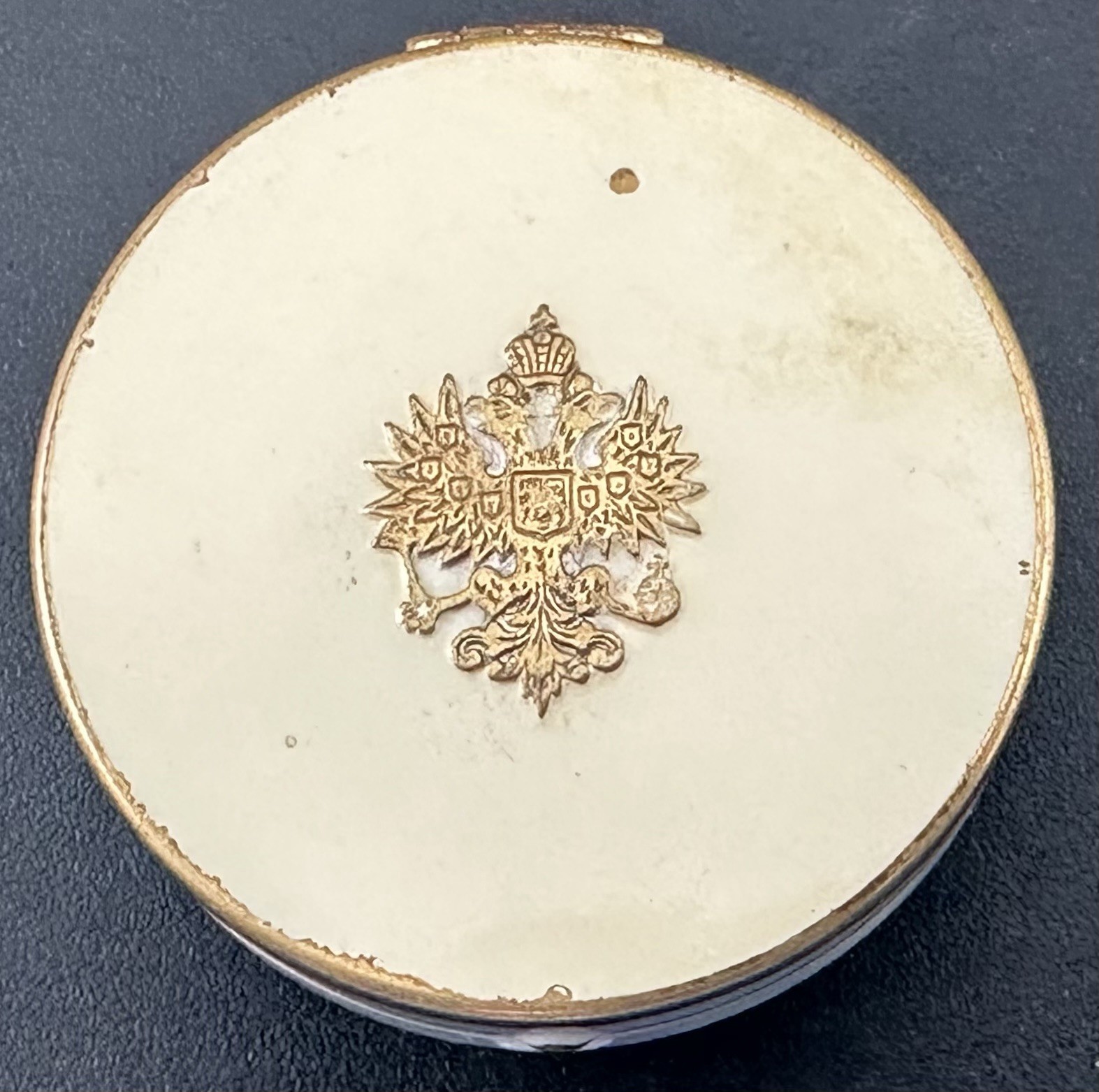 Antique Anna Pavlova Russian Ballerina Blush Compact Very Rare Circa 1930s