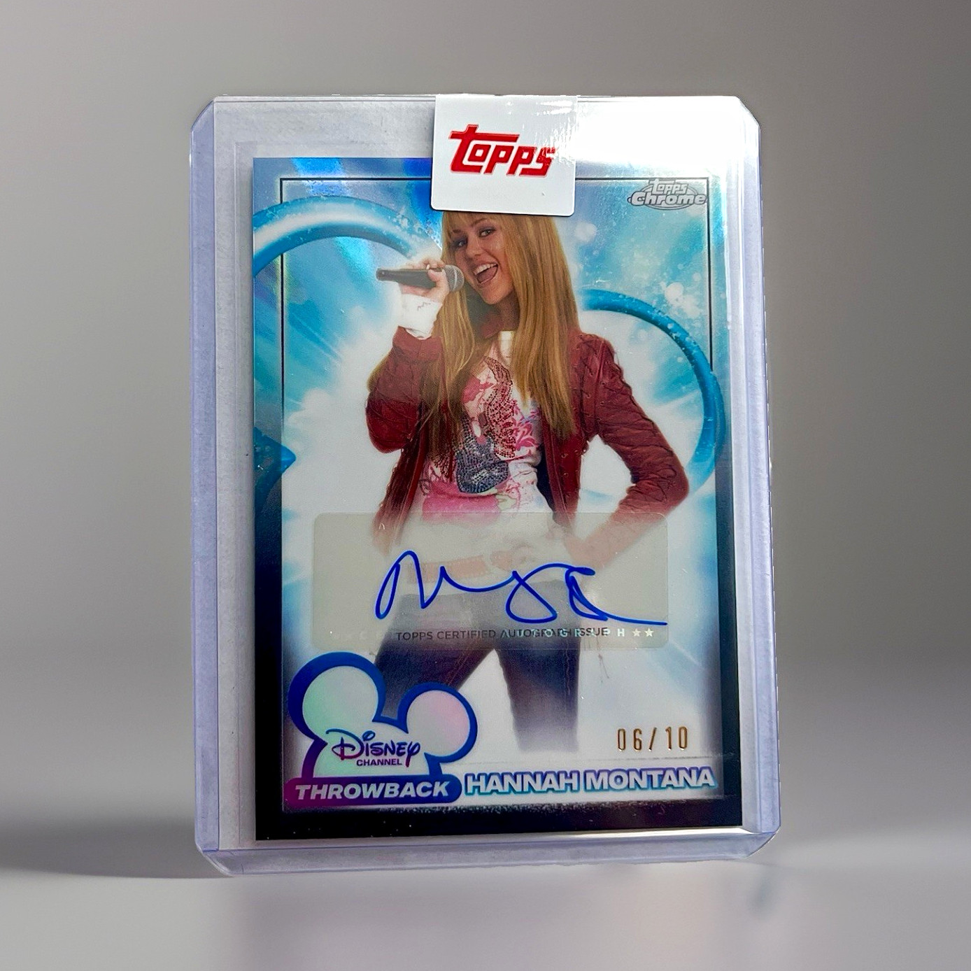 2026 Topps Disney Chrome Miley Cyrus Hannah Montana /10 Auto Black 06/10 Rare