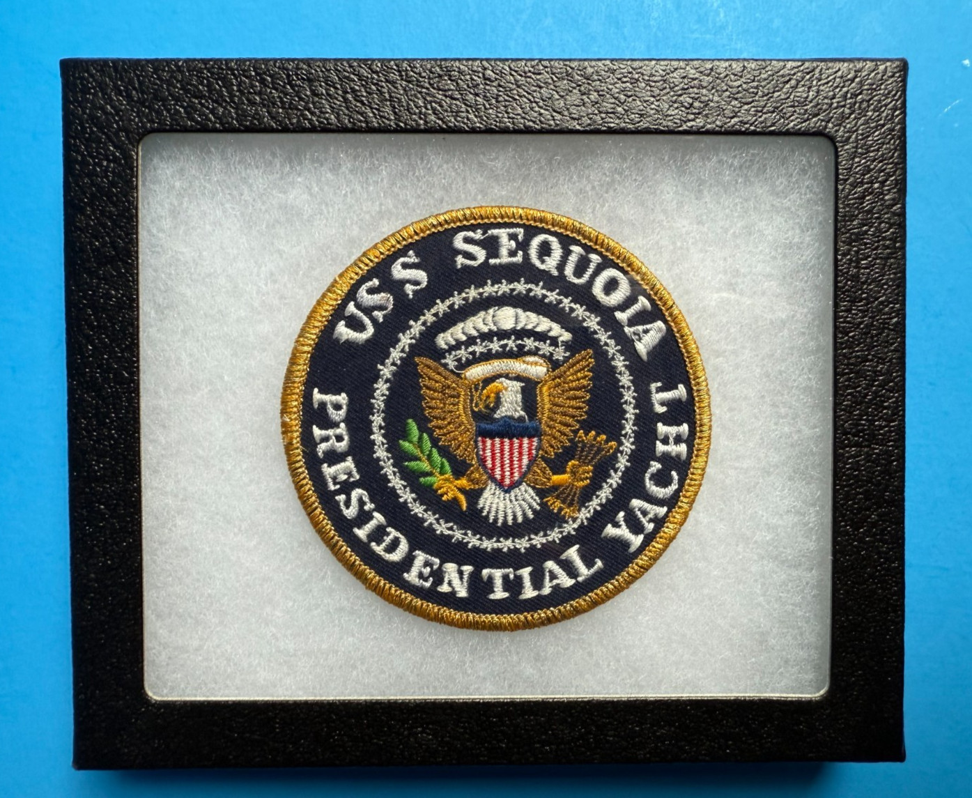 JOHN F KENNEDY -RARE VINTAGE PRESIDENTIAL YACHT SEQUOIA PATCH- WHITE HOUSE-ISSUE