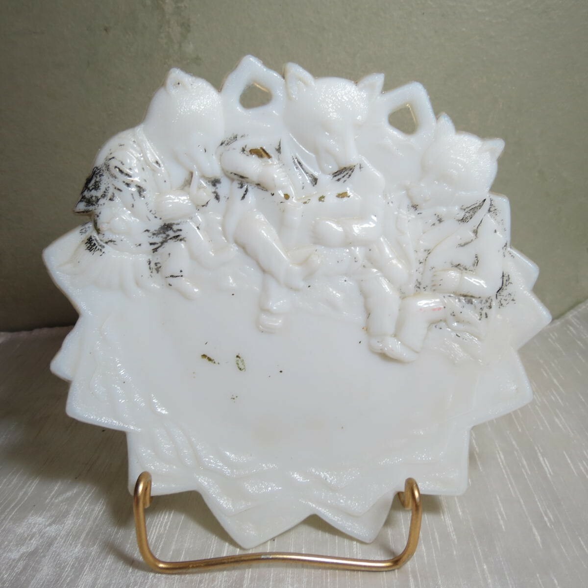Westmoreland Specialty Company Antique Three Bears Plate Circa 1900