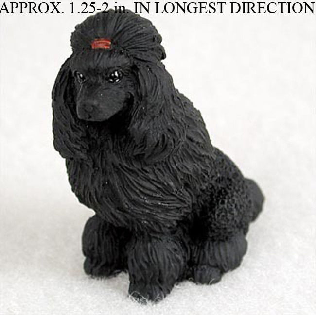 Poodle Mini Hand Painted Figurine Black