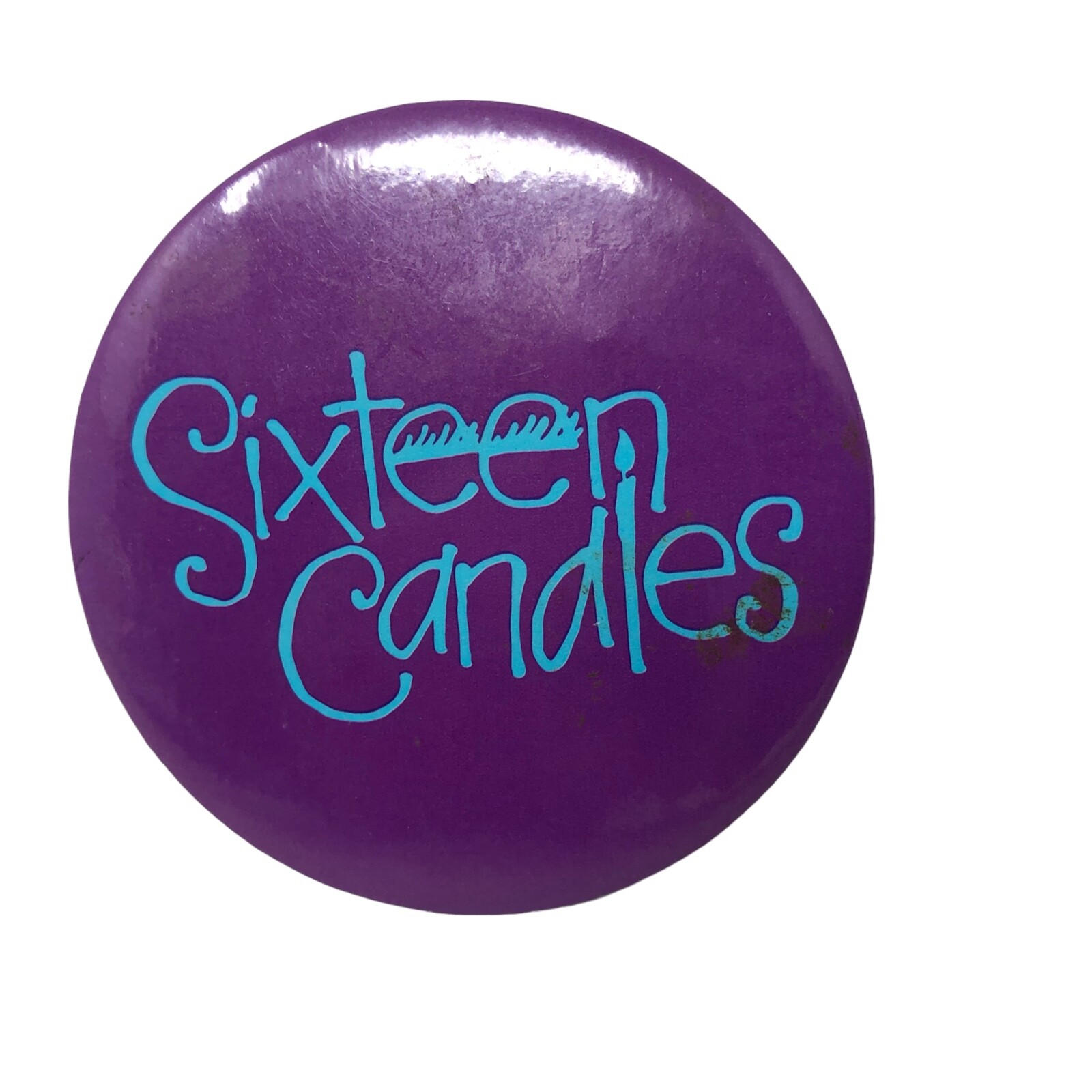 VTG 1983 Sixteen Candles Button Movie Theater Employee Flair Ringwald