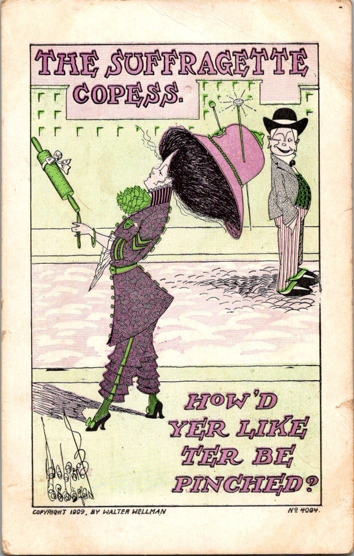 Postcard Rare Artist Signed Anti Suffrage Suffragette Copess Louis D'Orsi