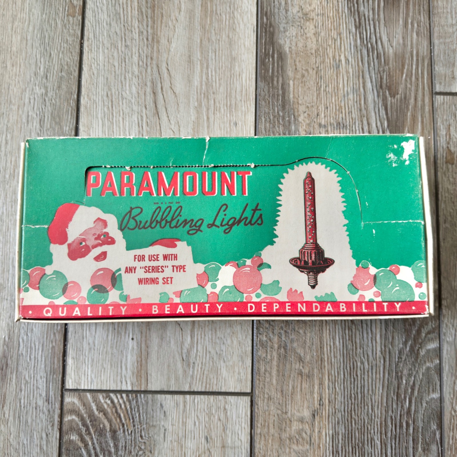 BOX ONLY Vintage Paramount Lights EMPTY BOX NO LIGHTS NO CORD As Is #3 Rare