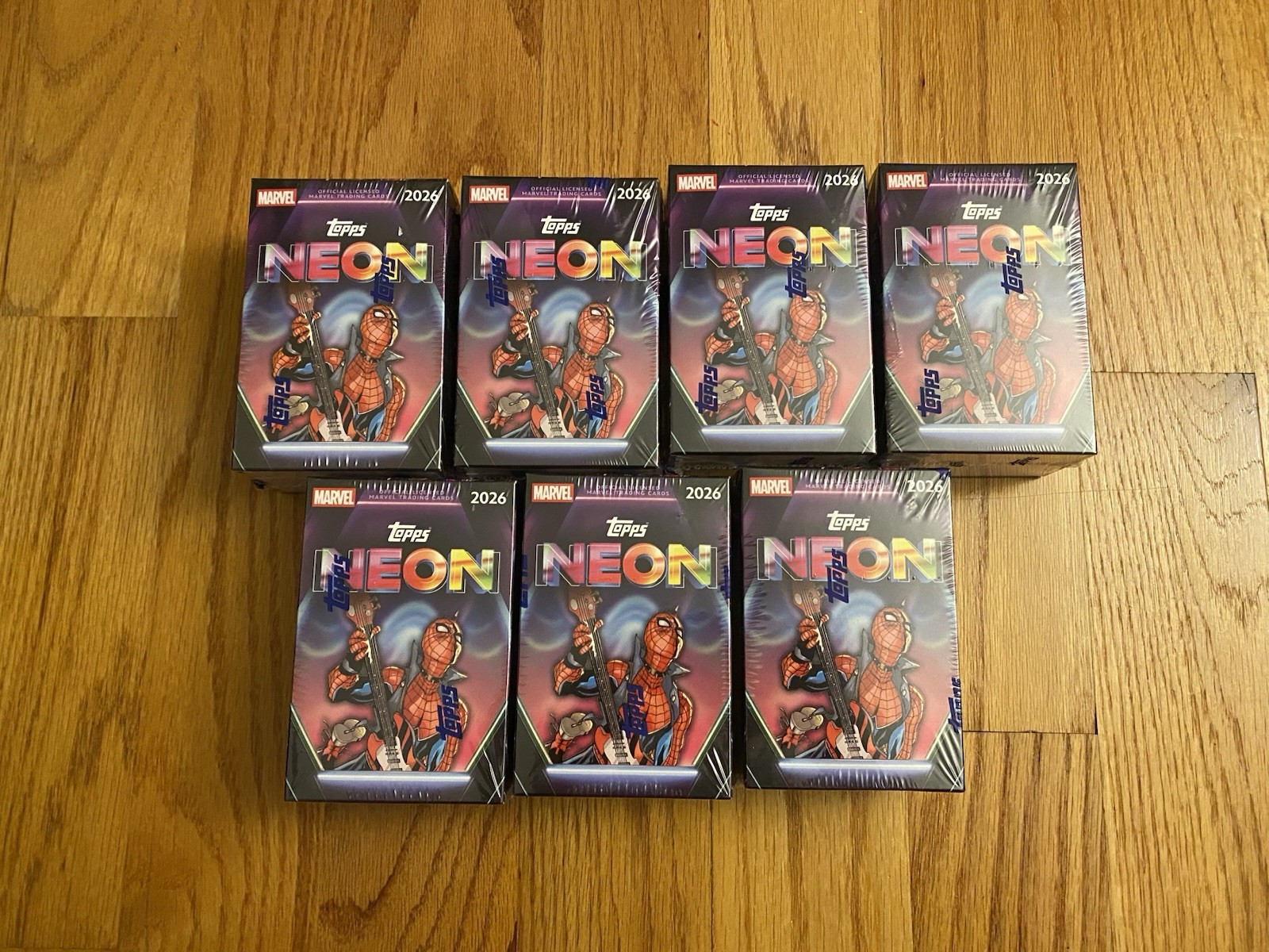 NEW Lot of 7 2026 Topps Neon Marvel Value Blaster Box Factory Sealed IN HAND