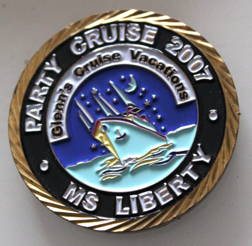 2007 MS Liberty Party Cruise Pirate Booty Call Challenge Coin 1.75\