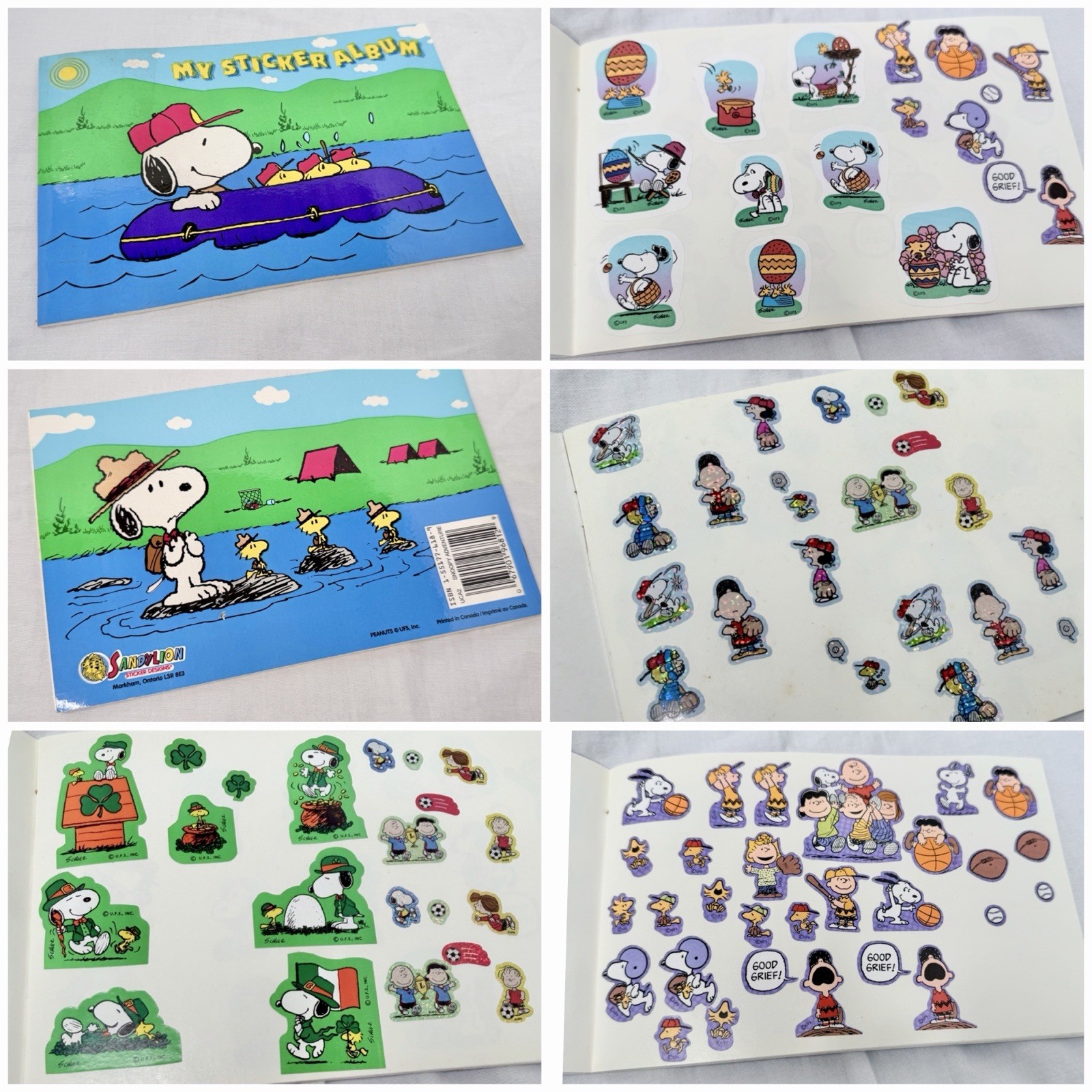 Vintage Sandylion Y2K Peanuts Snoopy Sticker Book + Instant Collection
