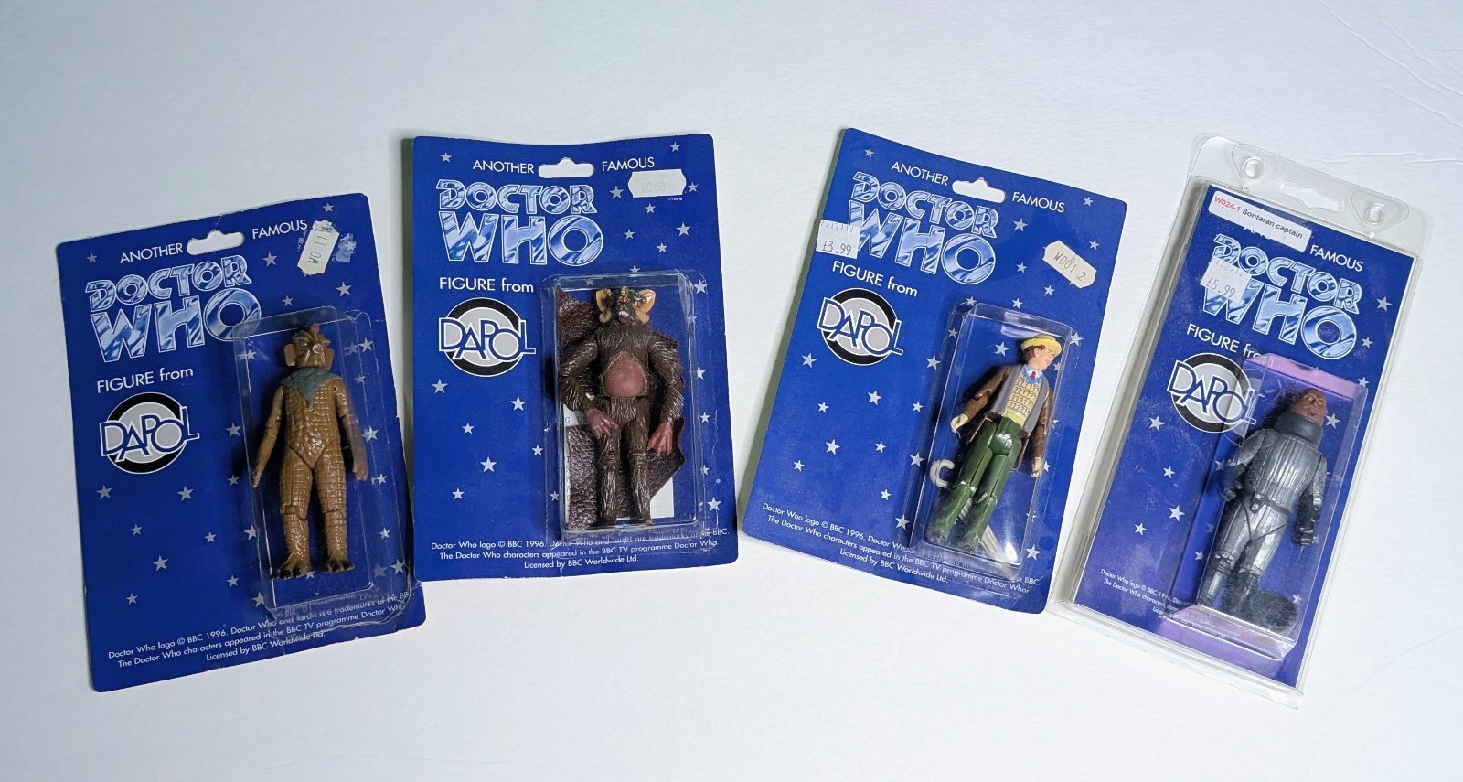 - 24hour Price Drop 25% off - Buy It Now 4 Doctor Who Dapol 1996 Rare Figures