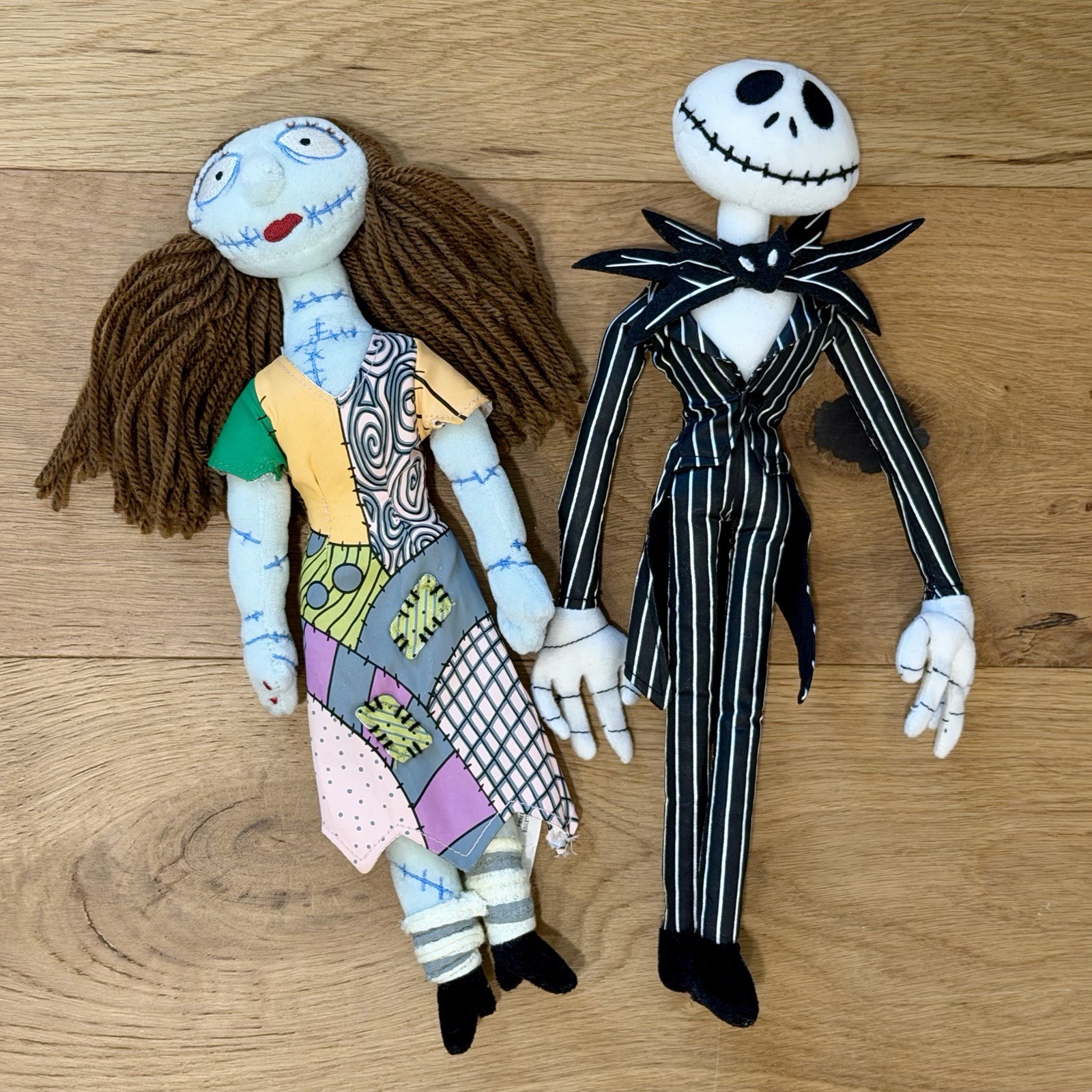 Vintage Disney Store Nightmare Before Christmas Jack & Sally Mini Bean Bag Set
