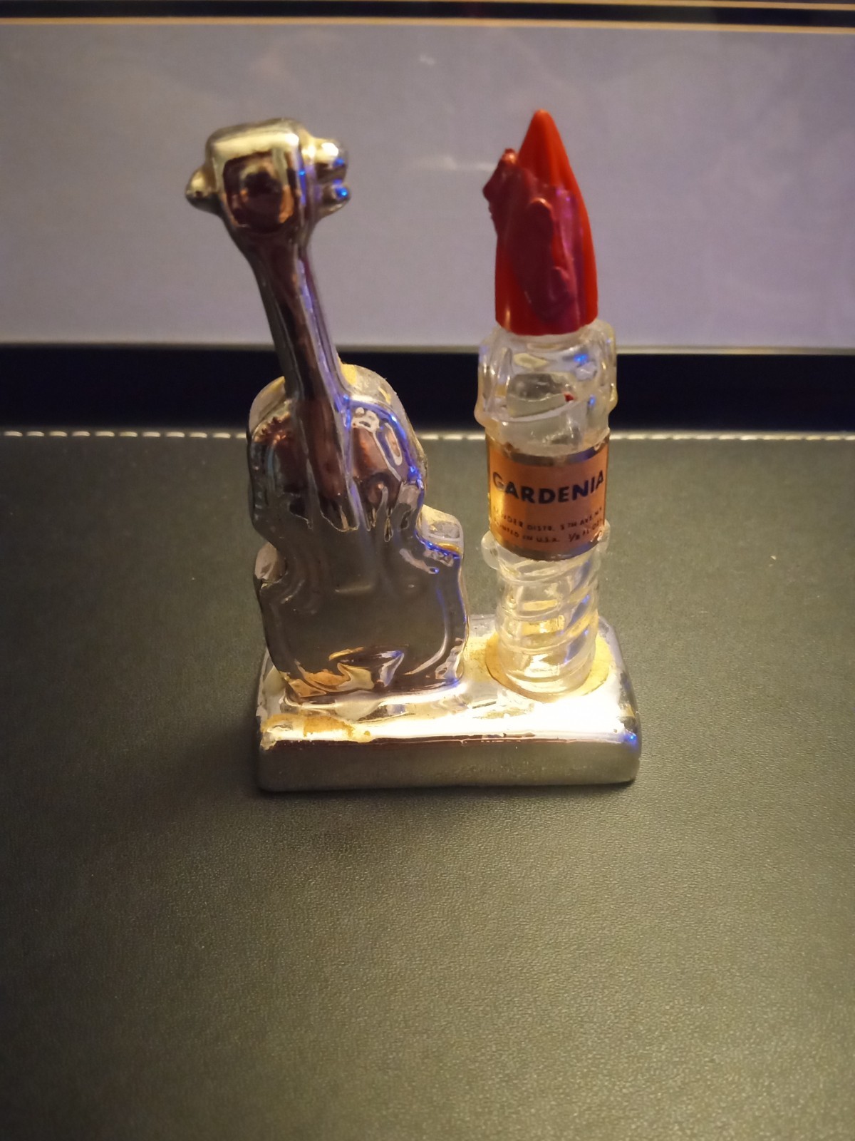 Rare 1940s Collectable Gardenia Perfume Cologne Vintage Guitar Bottle