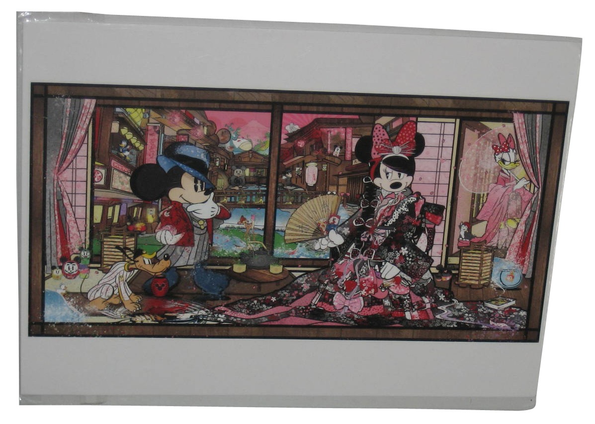 Disney Parks WonderGround Gallery Minnie's Green Tea Cafe Postcard - (Sean D'Anc