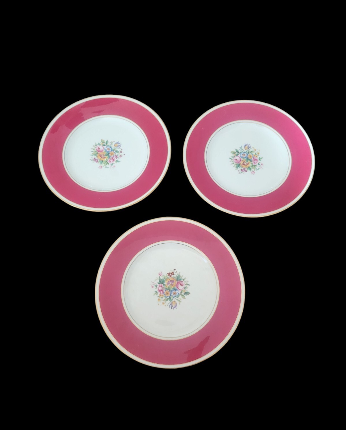 Vintage Minton Cabinet plate signed by artist B. Smith Made in England lot x3 Vintage Minton Cabinet plate signed by artist B. Smith Made in England lot x3