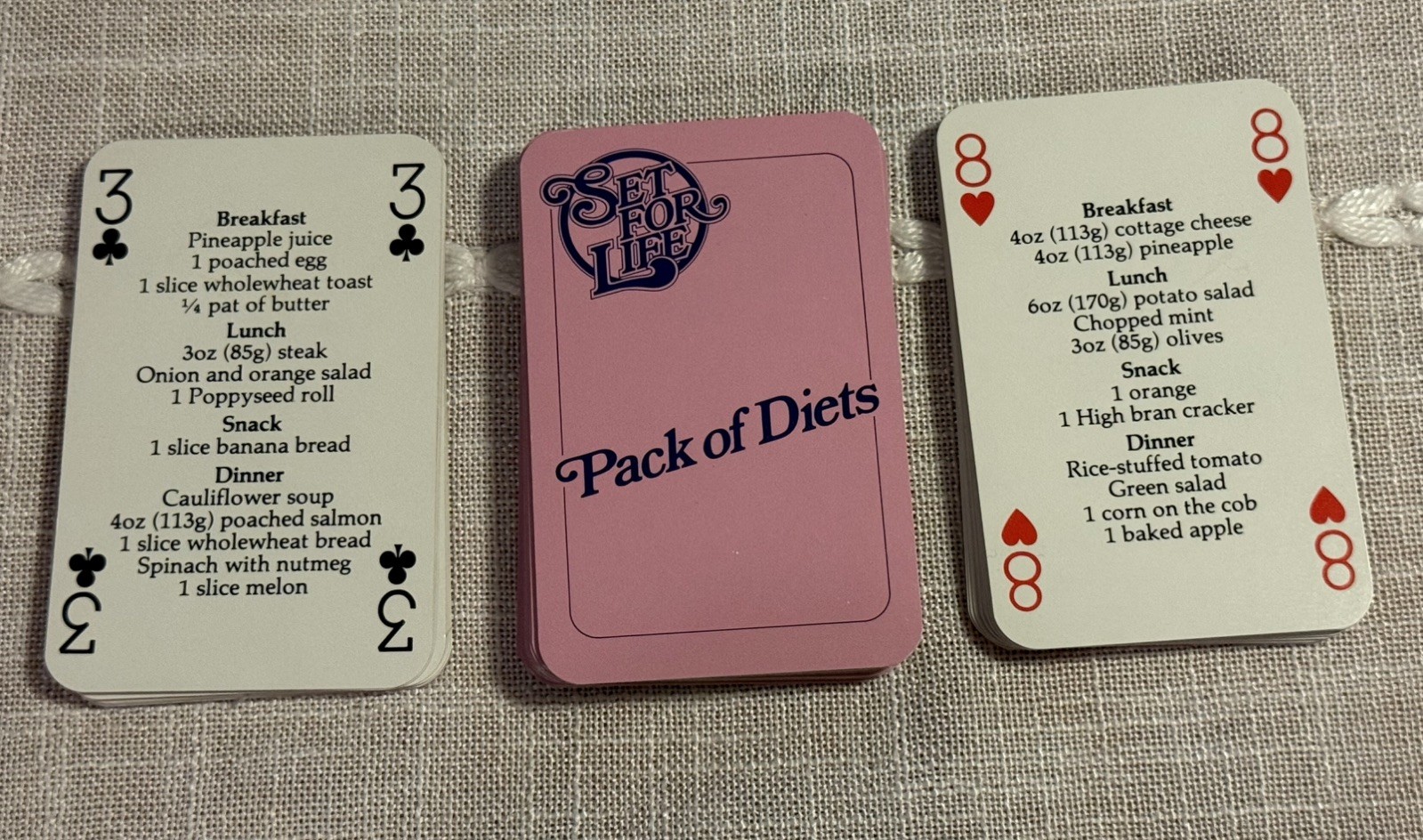 Vintage 1984 SWEET 'N LOW Pack-of-Diets Lose 2lbs A Week Playing Cards COMPLETE