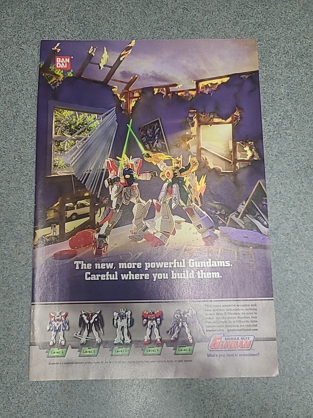 Mobile suit GUNDAM Action Figures BANDAI  Print Ad 2002 7x10 