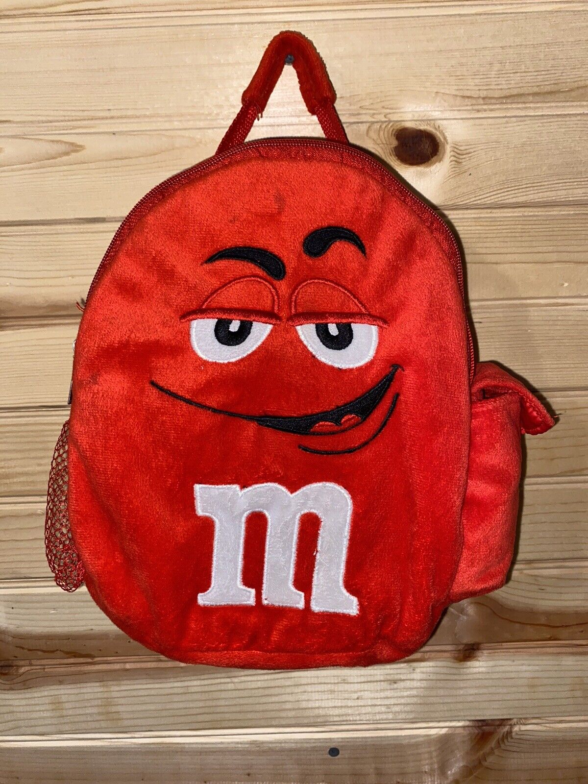 Red M&M Mars Candy Rolling Backpack 12” (Backpack Part Only)
