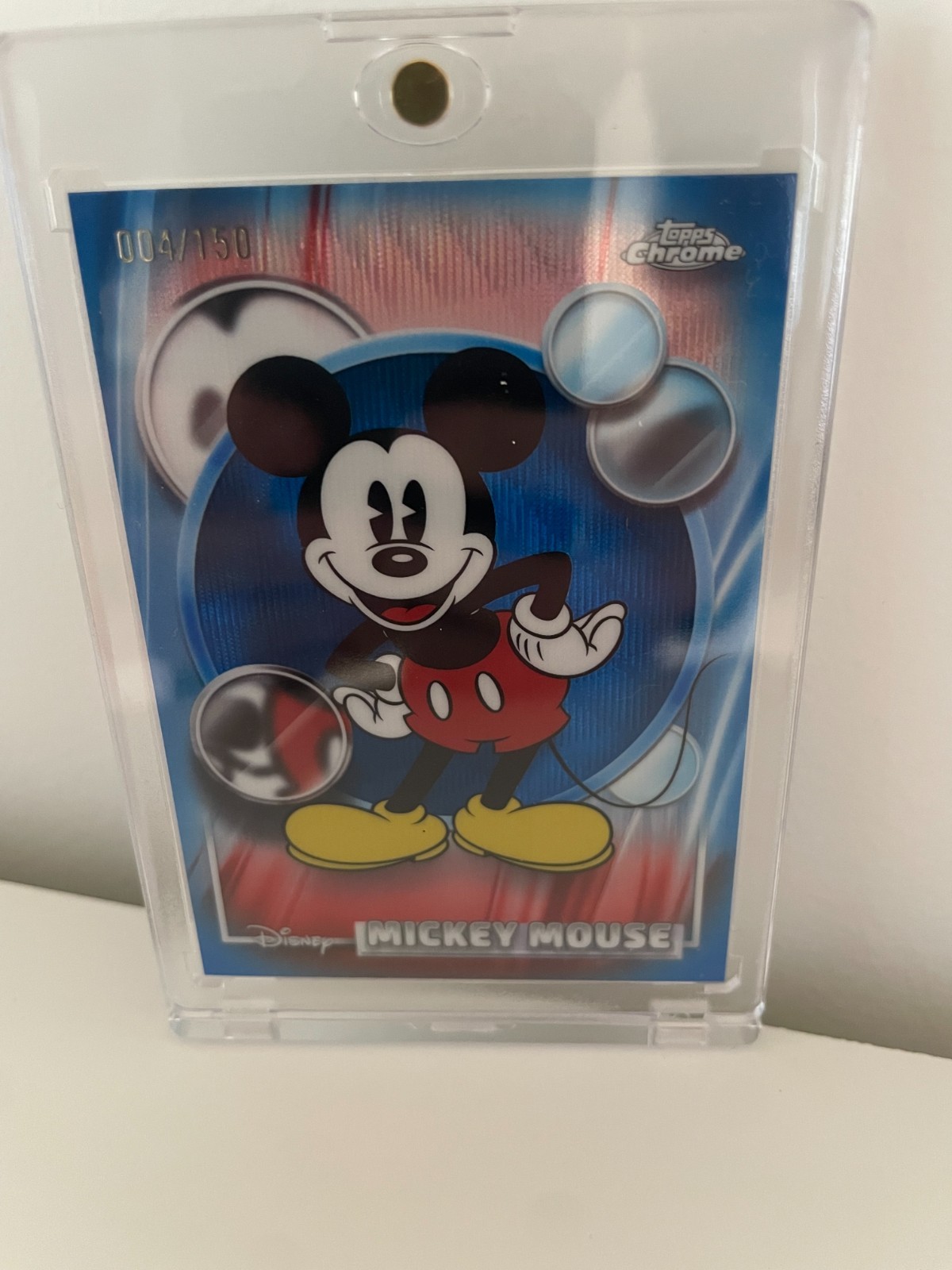 2026 Topps Chrome Disney Mickey Mouse Blue Refractor #/150 & Friends