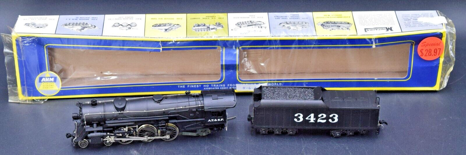 AHM HO RIVAROSSI USRA HEAVY PACIFIC LOCOMOTIVE 4-6-2 A.T. & S.F. #5087-C SF