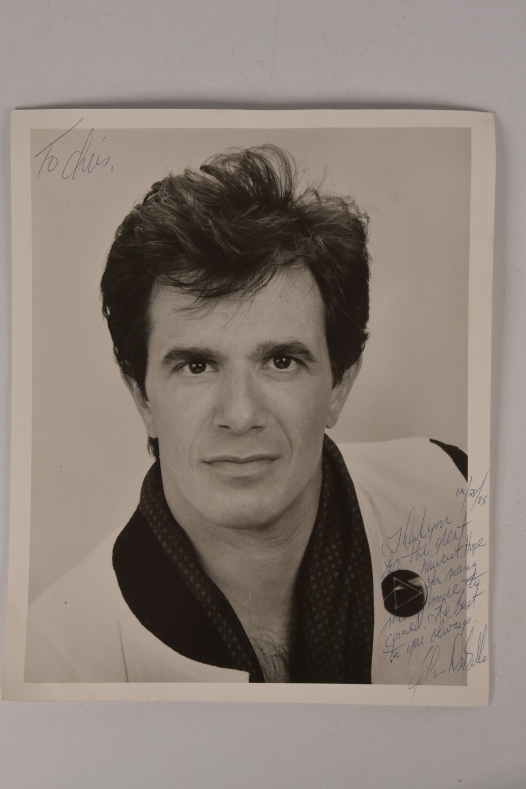 Vintage John Debello Signed Autograph Personalized Photograph 1985