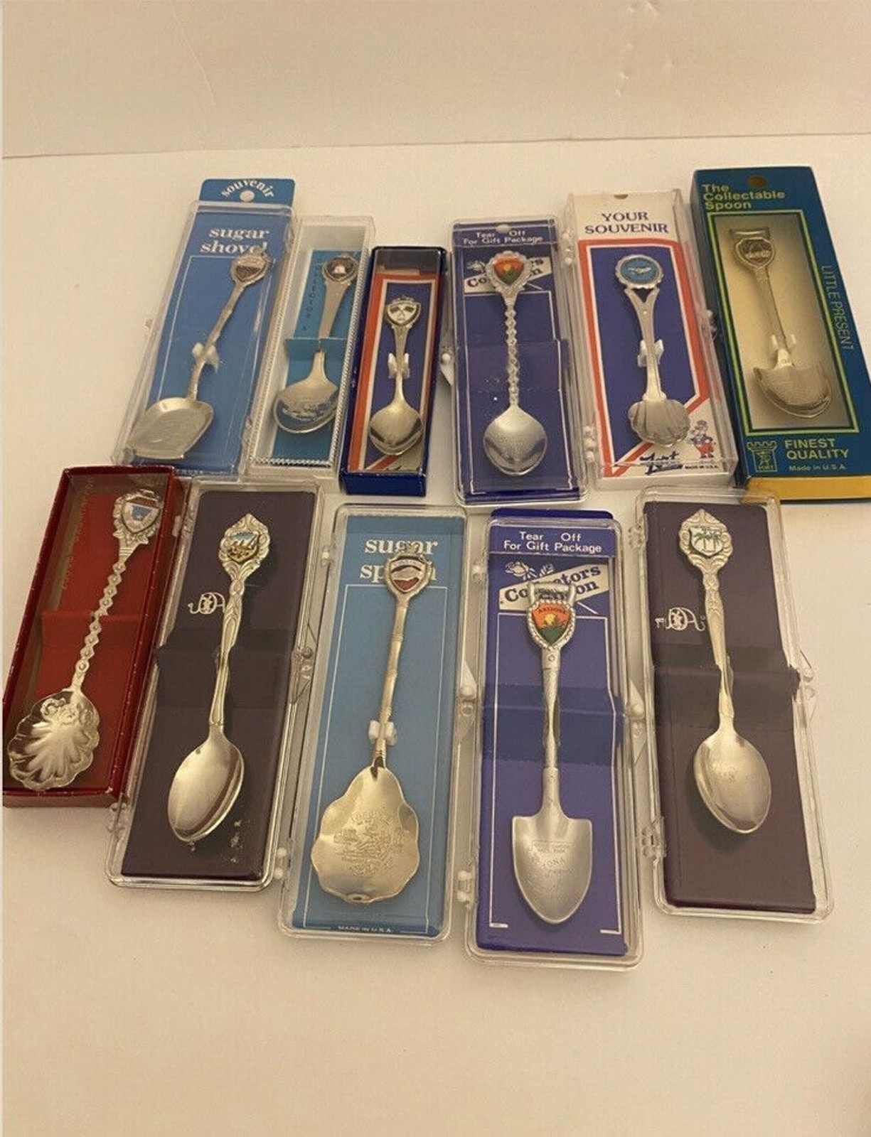 Vintage Souvenir Spoons lot of 11