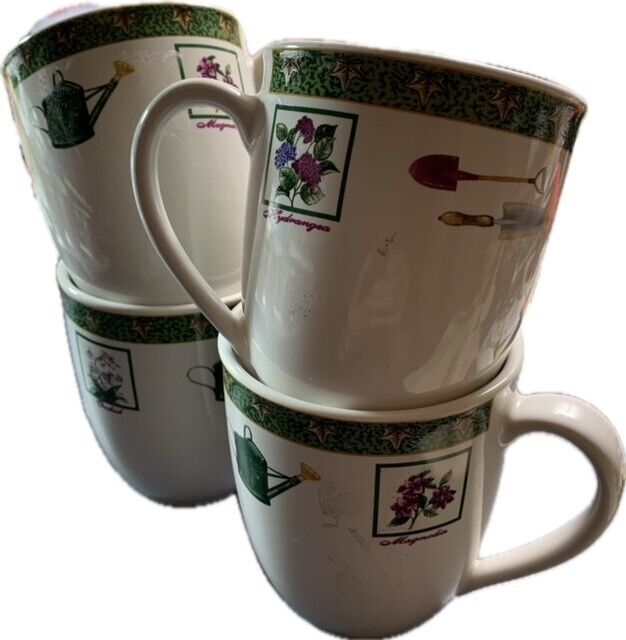Royal Norfolk Set of 4 Garden Theme Mugs