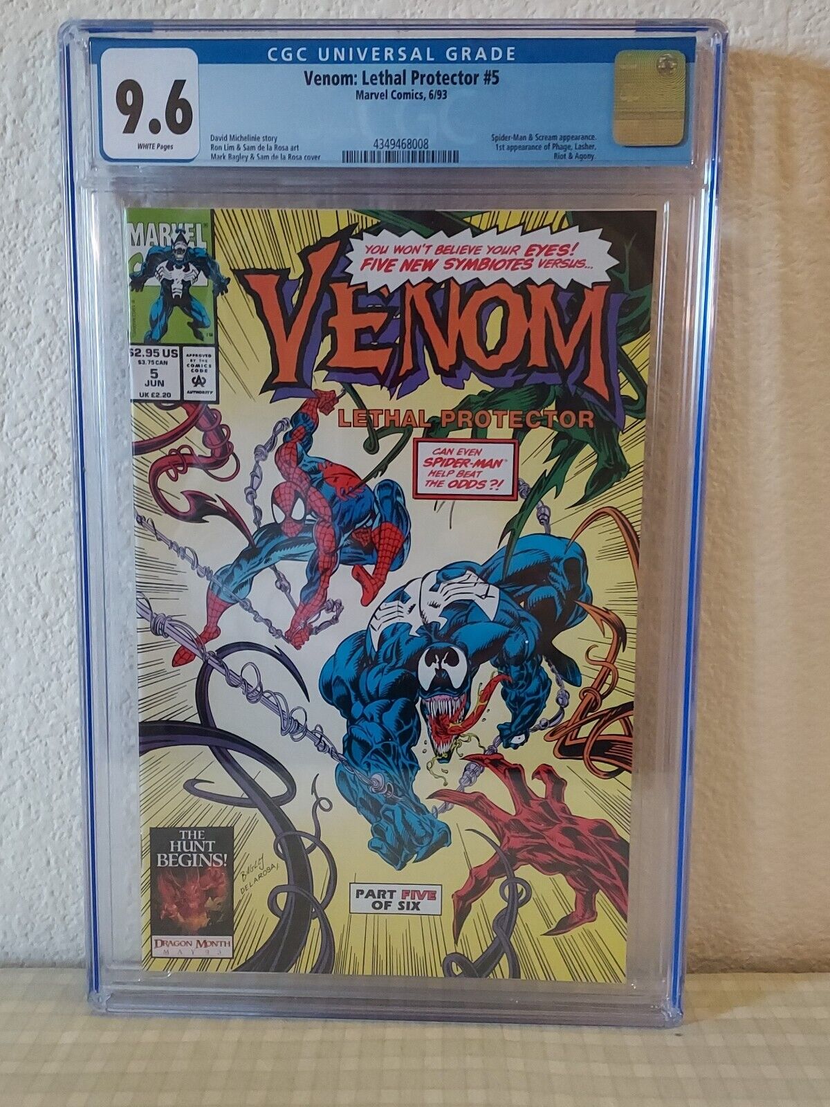 Venom: Lethal Protector #5 CGC 9.6 (1993) 1st Phage Lasher Riot Agony