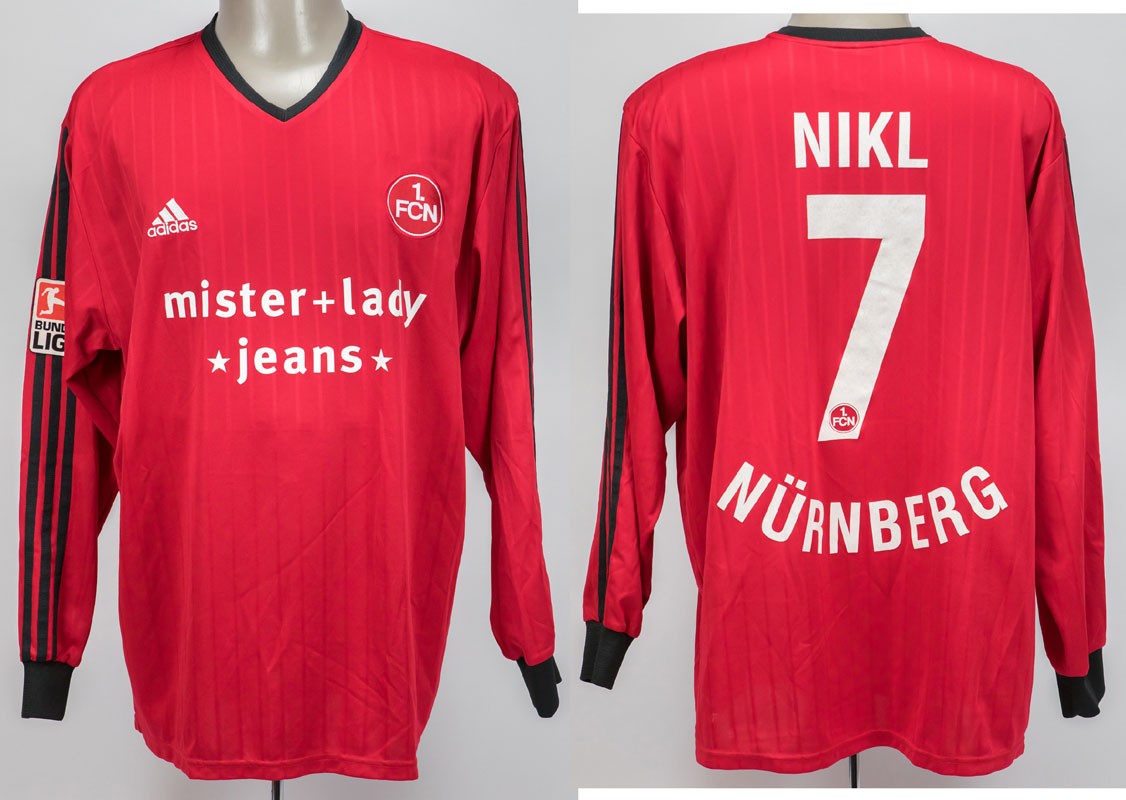 Match Worn Player Jersey 1st FC Nürnberg 2004 Marek Nikl Bundesliga