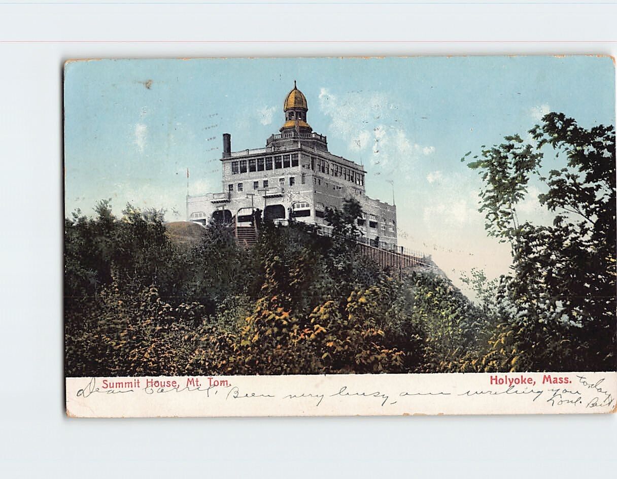 Postcard Summit House Mt. Tom. Holyoke Massachusetts USA