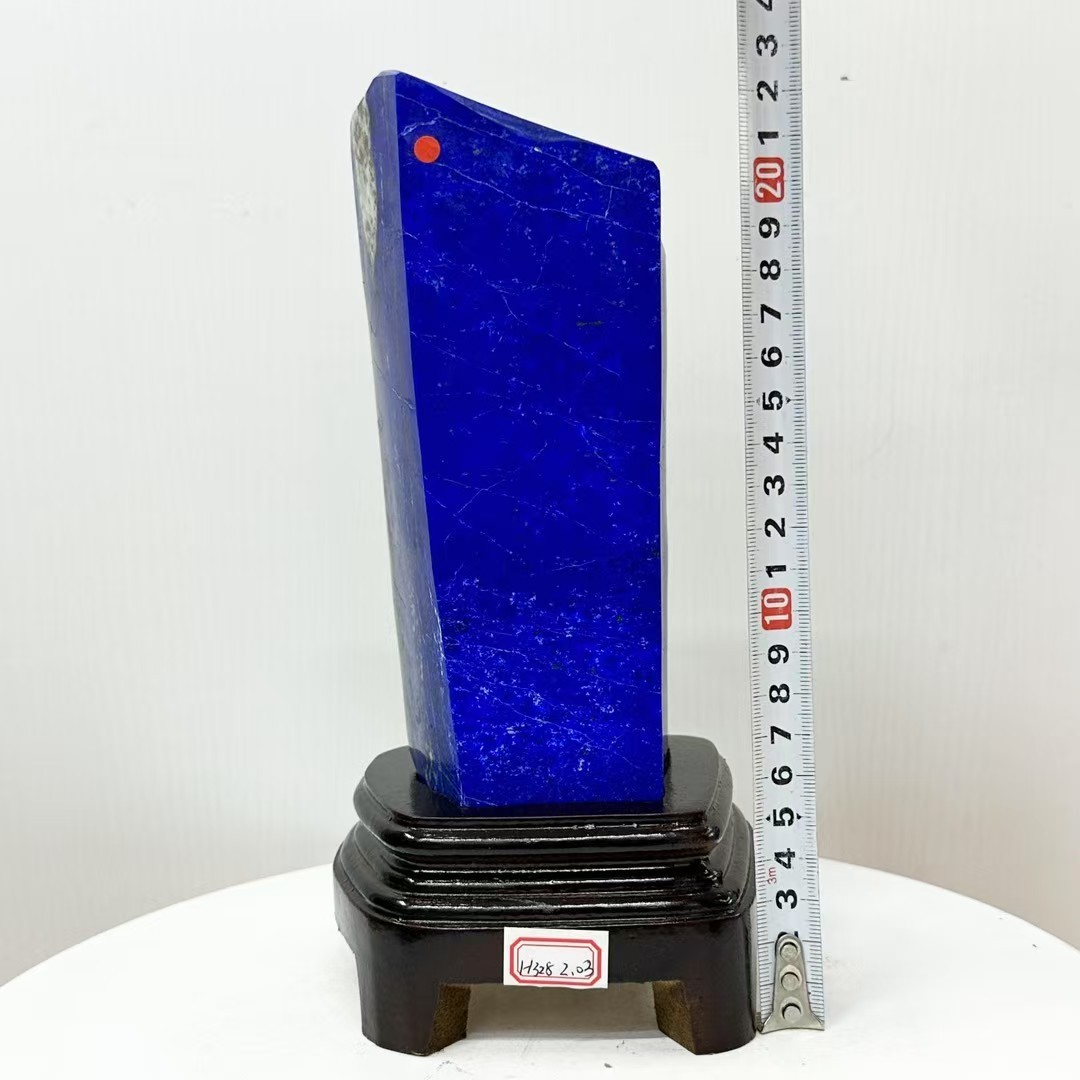 4.47LB Top Natural lapis lazuli quartz crystal Mineral specimen+stand