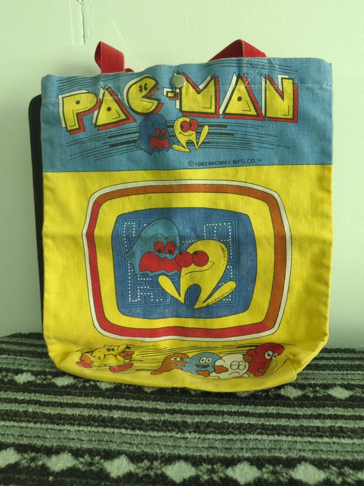 Vntg 1982 Midway Pac Man Tote Bag
