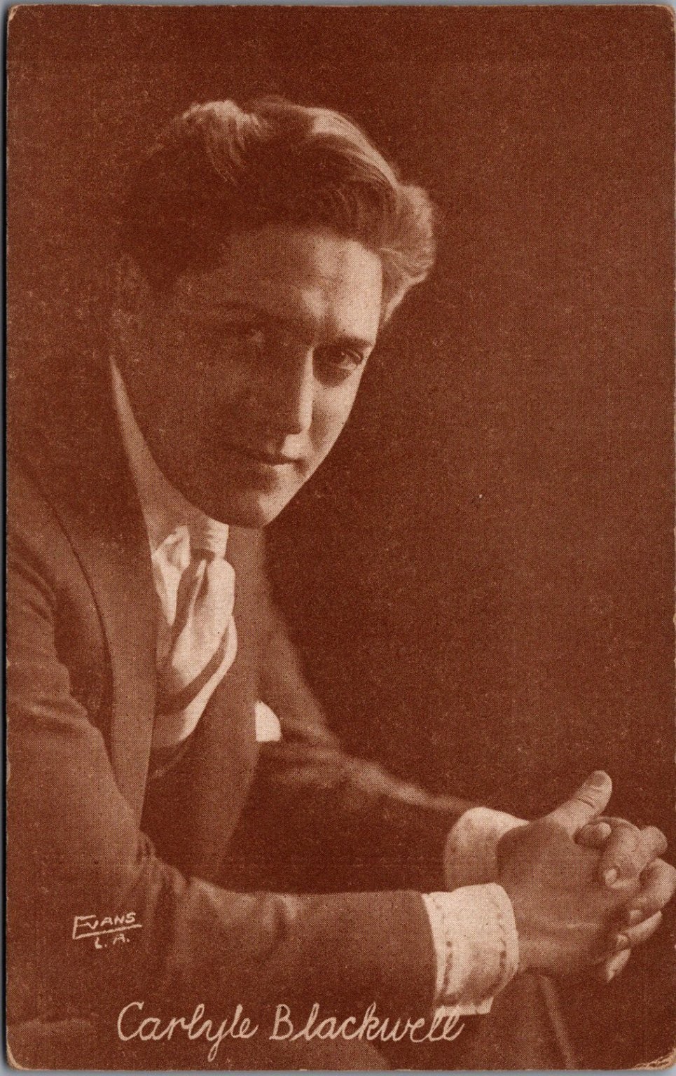 Carlyle Blackwell Silent Film Star RPPC Postcard Evans L.A. Photo 1910s Carlyle Blackwell Silent Film Star RPPC Postcard Evans L.A. Photo 1910s