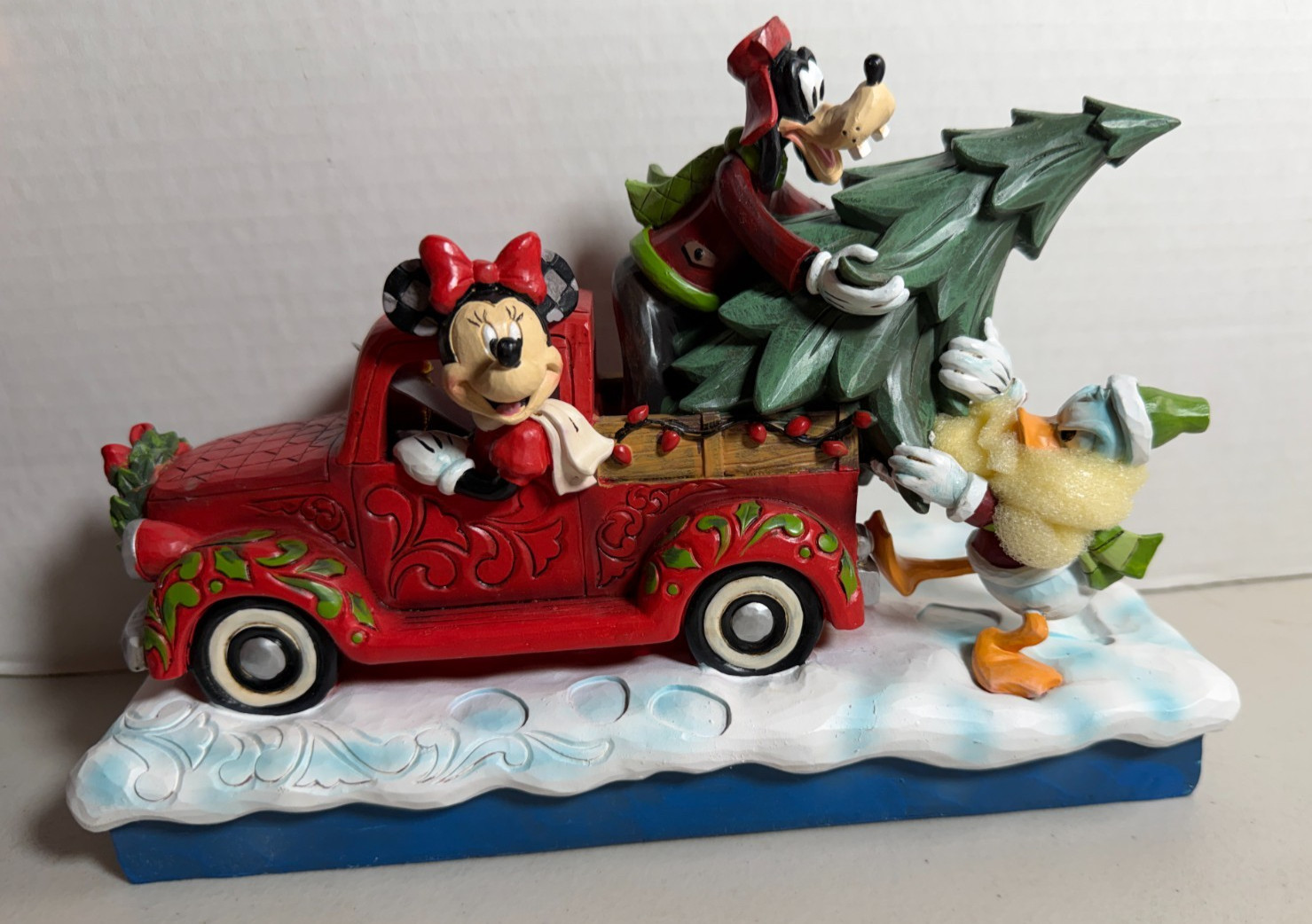 Jim Shore Loads Of Christmas Cheer Disney Goofy Minnie Donald Mickey AS IS