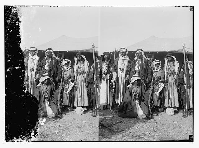 Photo:Bedouin Men Tent Portrait 1900s Middle Eastern Tribal Group