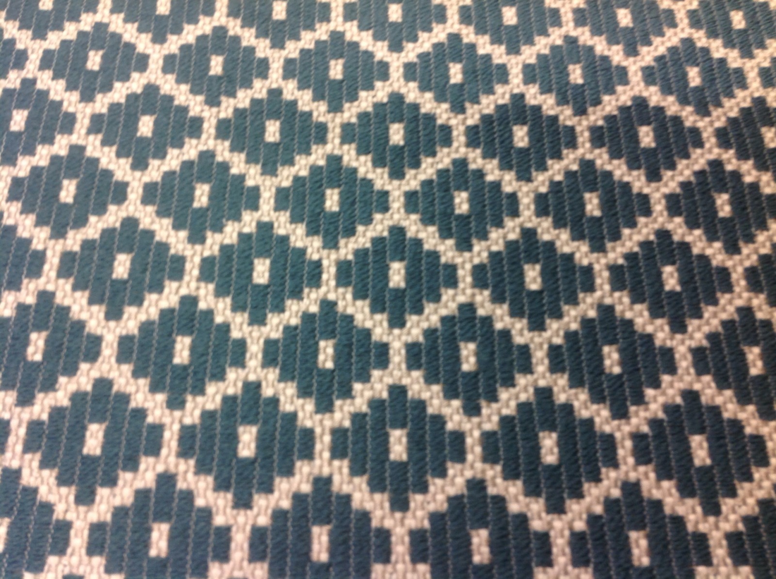 Thibaut Woven Geometric Upholstery Fabric- Mayan Diamond Teal (W735323) 3.0 yd