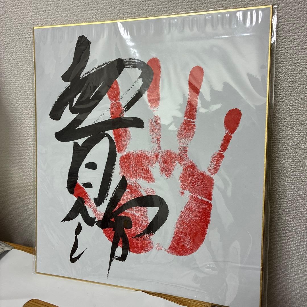 Ozeki Aonishiki Arata Hand-Signed Shikishi Red Tegata printed matter Sumo JP FS