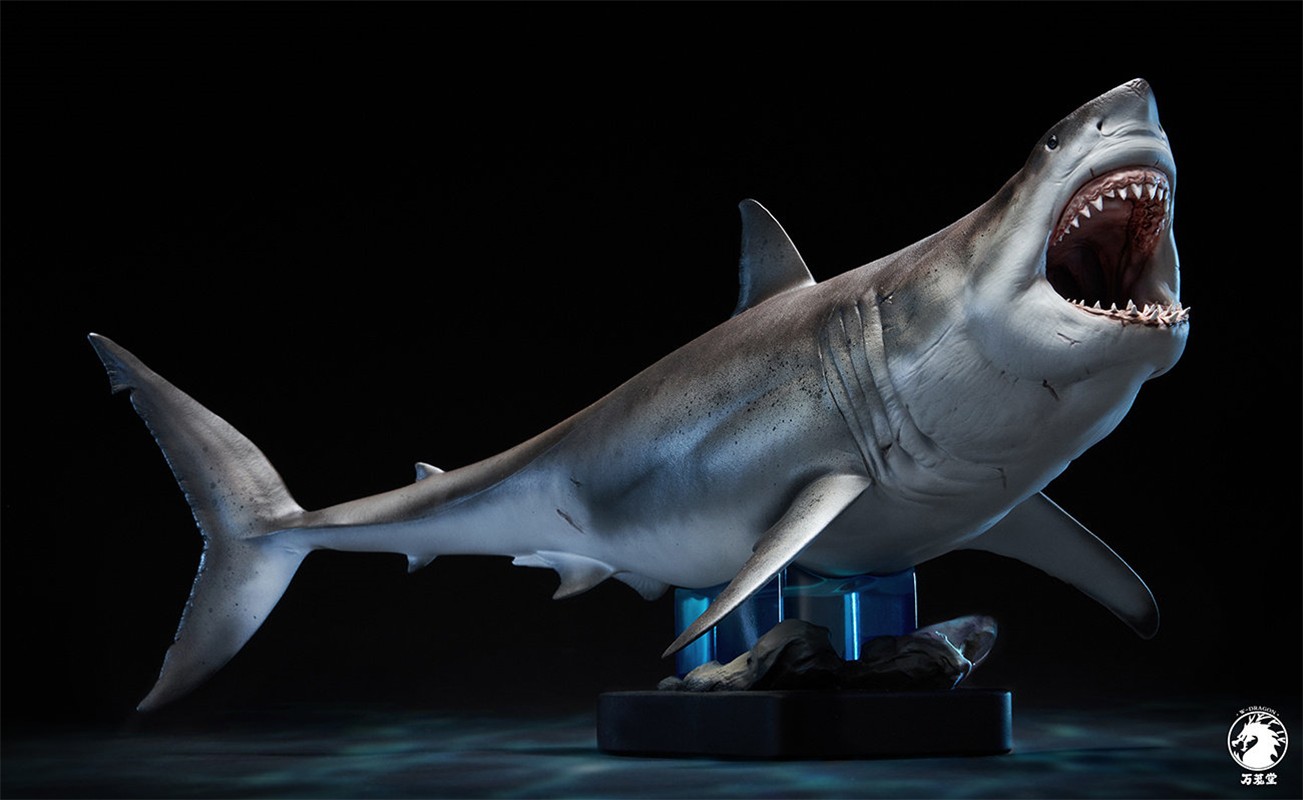 W-Dragon The Shark 1/18 Wild Animal Shark Collection PVC Model Statue