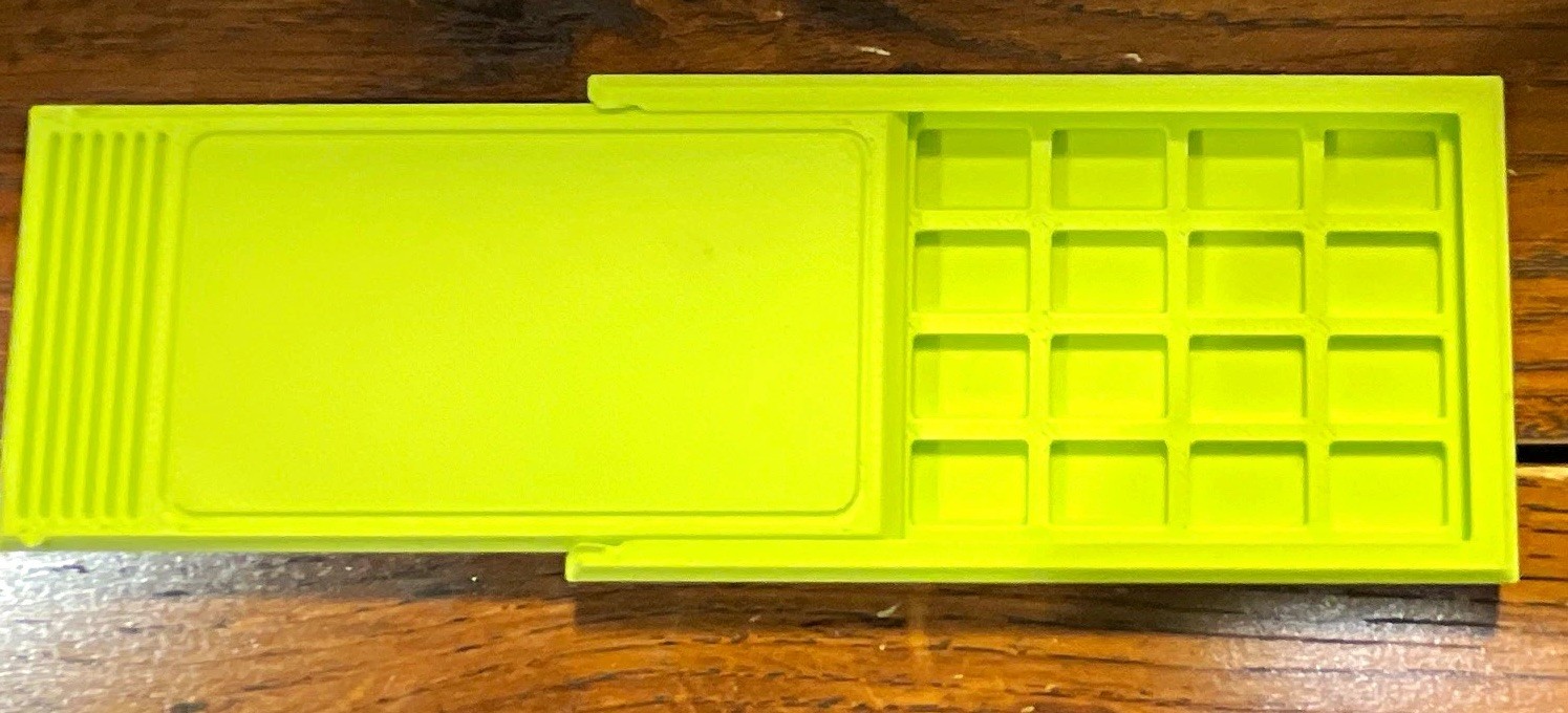 Light green wallet for valcambi 1 gram bars. Holds 24 1 gram bars