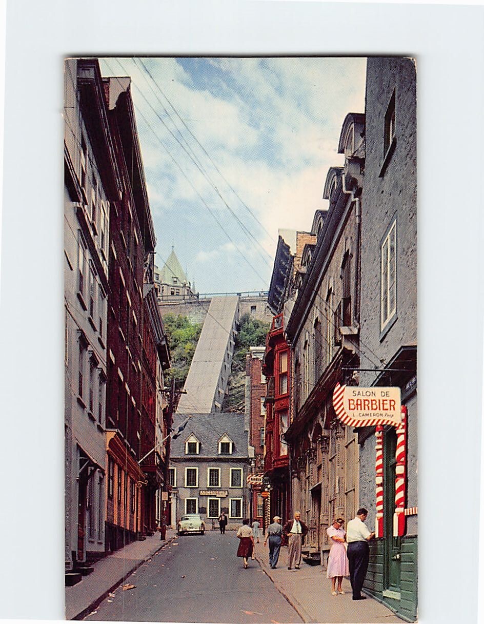 Postcard A Typical Street Quebec Canada