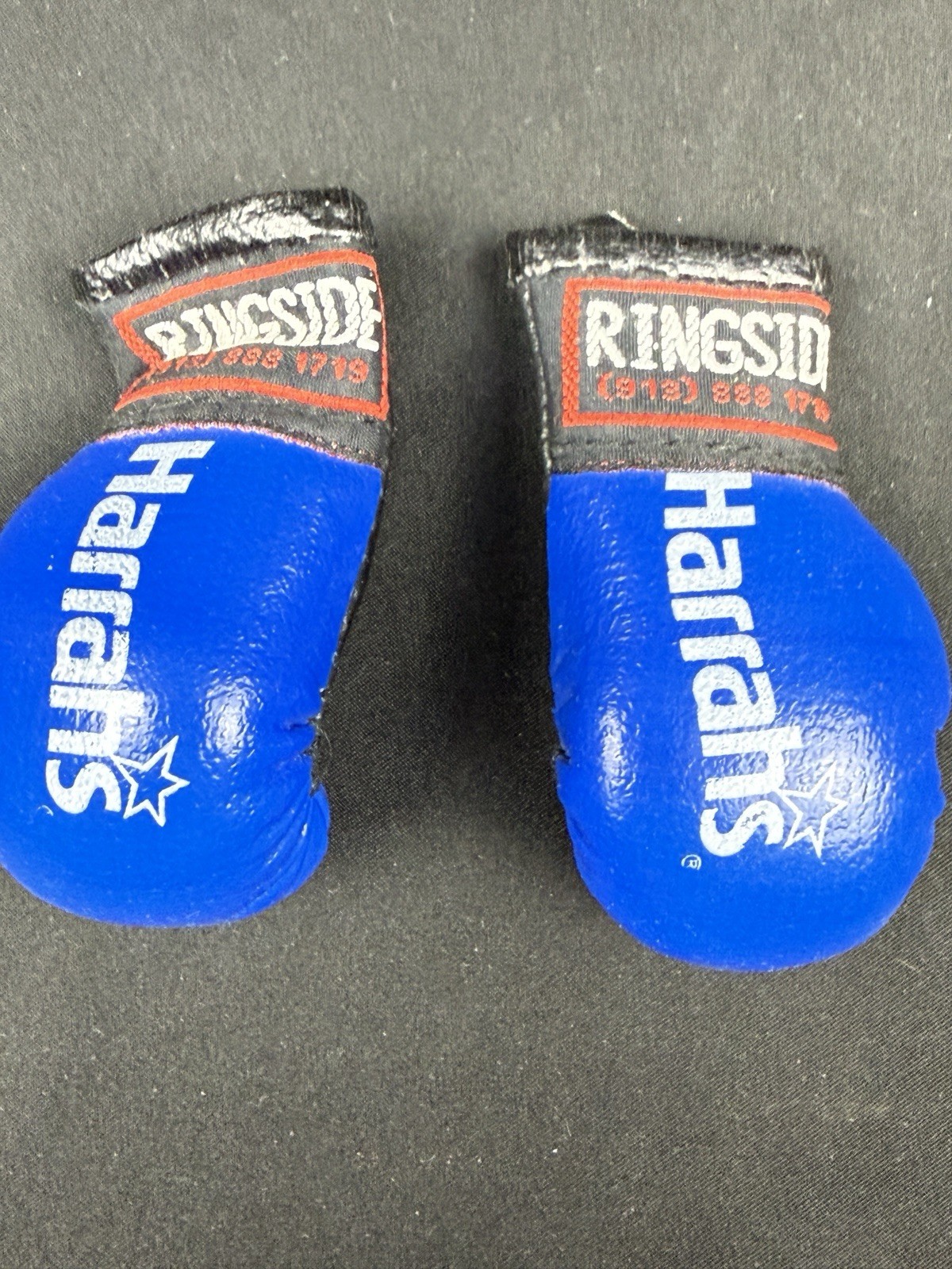 2012 Vegas Genuine Official Mini Boxing Blue Branded Ringside Gloves Souvenir