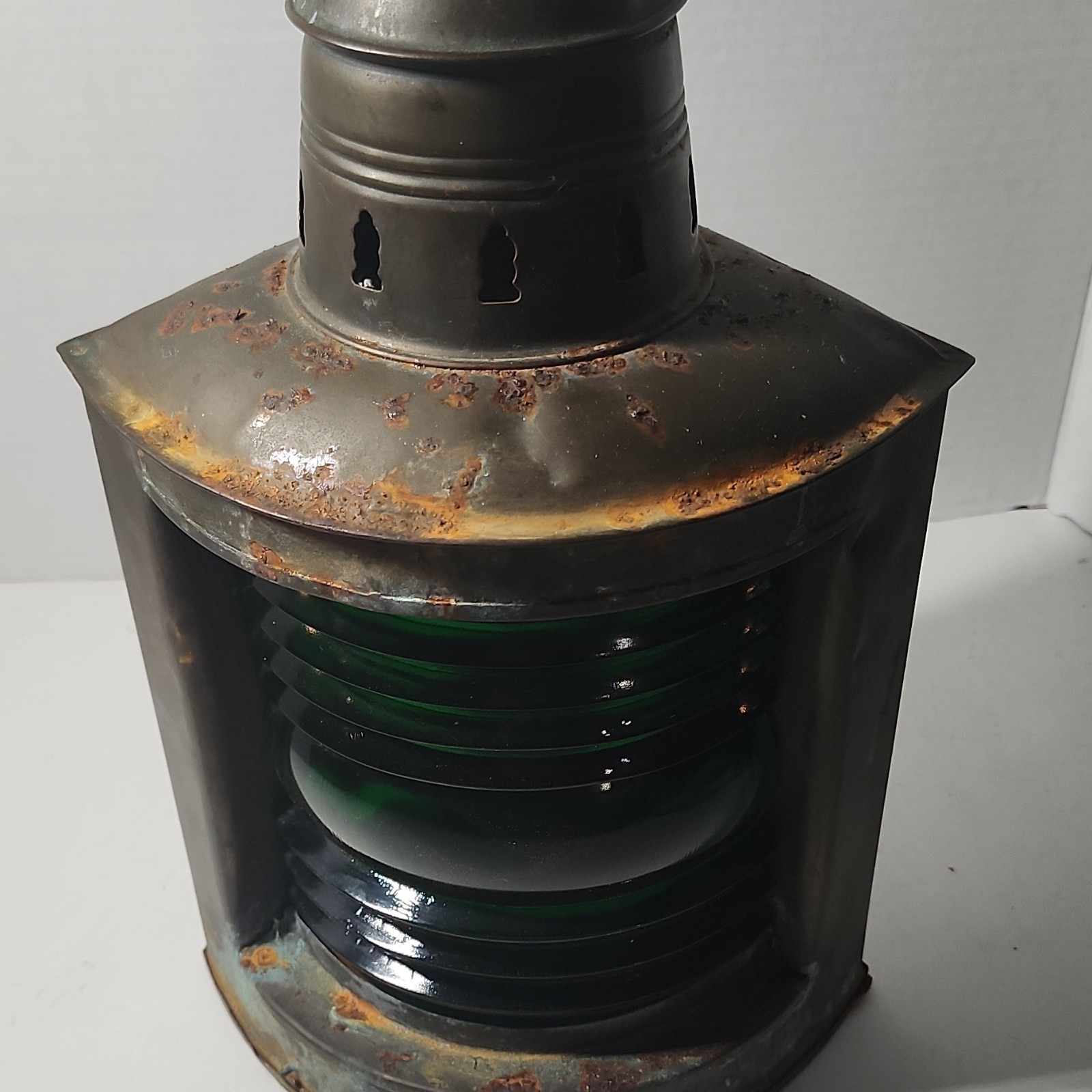 Vintage nautical brass starboard lantern